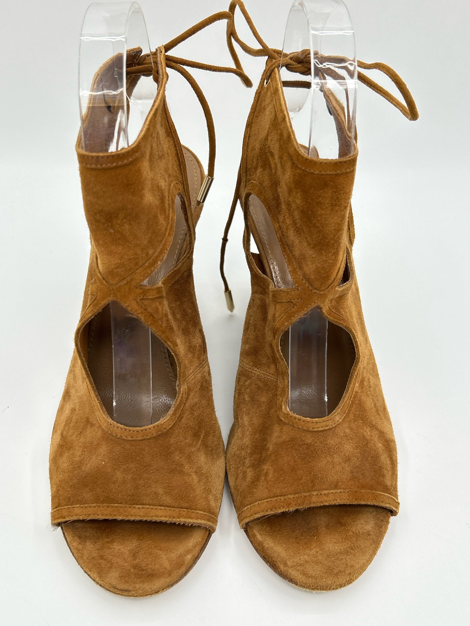 AQUAZURRA Size 37.5 Tan Women Sandal