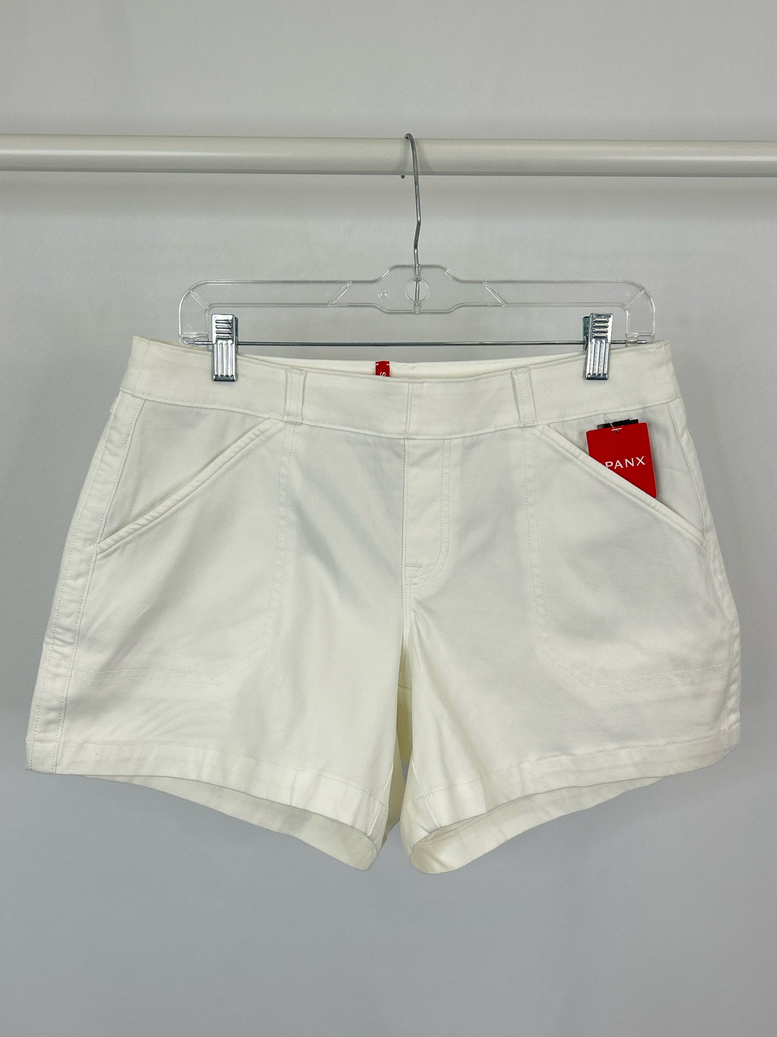 SPANX Size L White Women Shorts