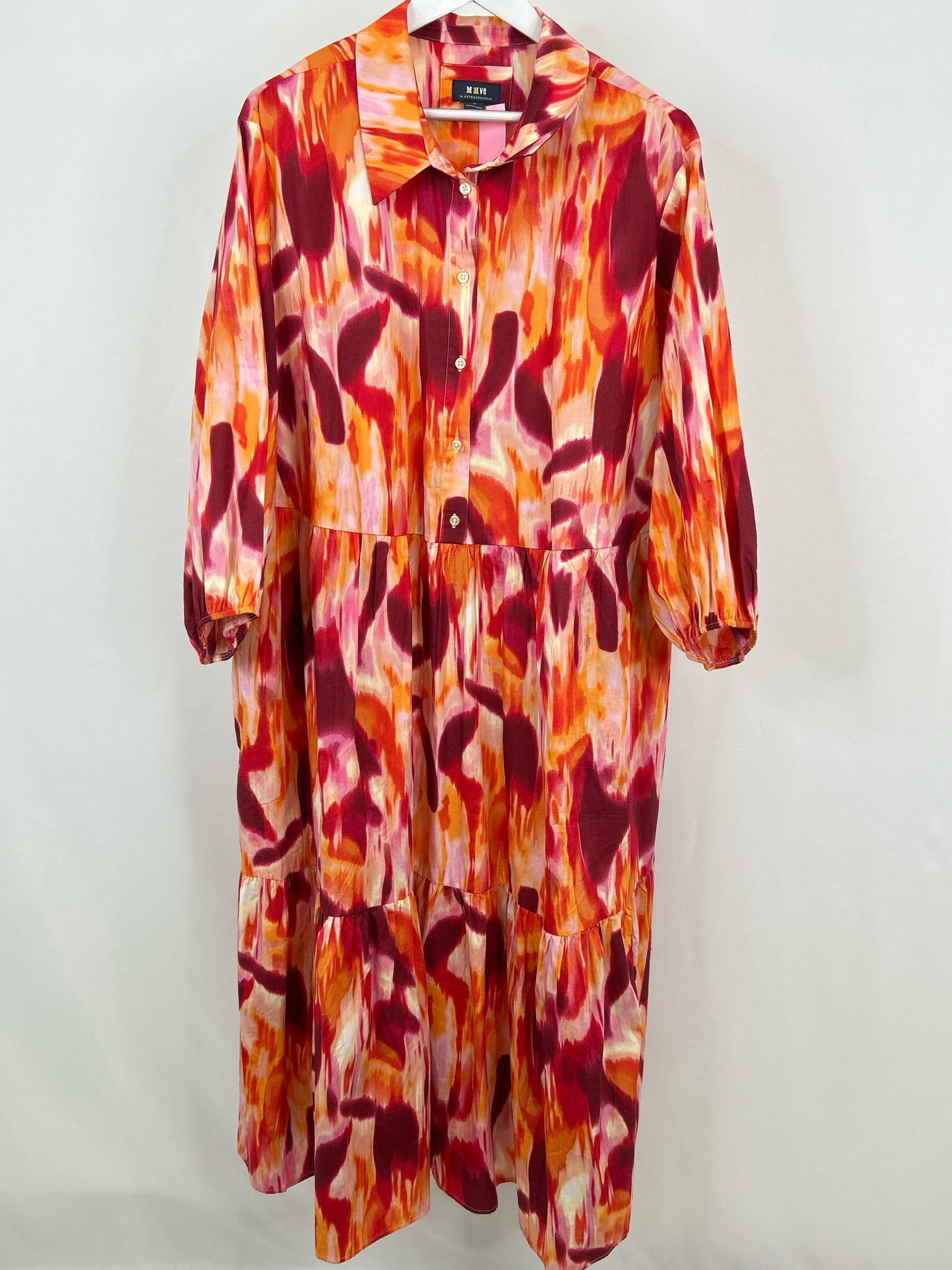 MAEVE Size 3X Red Print Women Dress