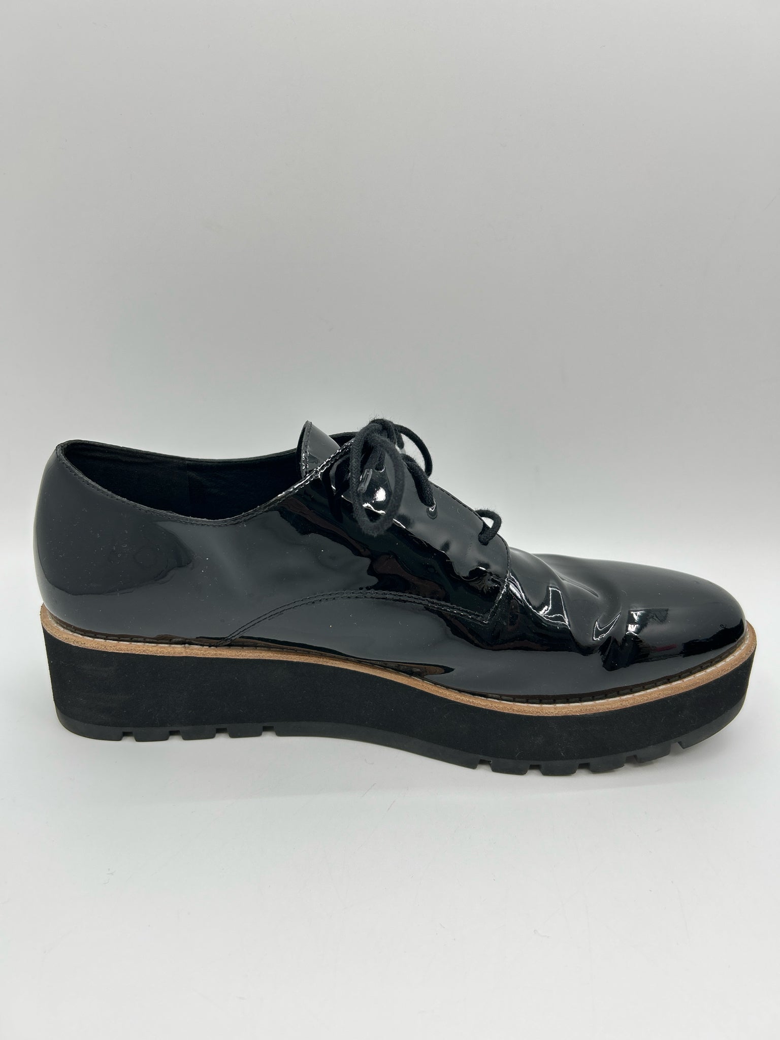 EILEEN FISHER Size 11 Black Patent Women Loafer
