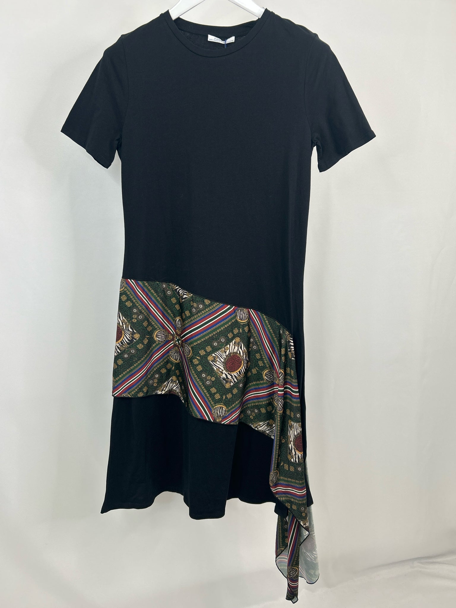 ZARA Size M Black Print Women Dress