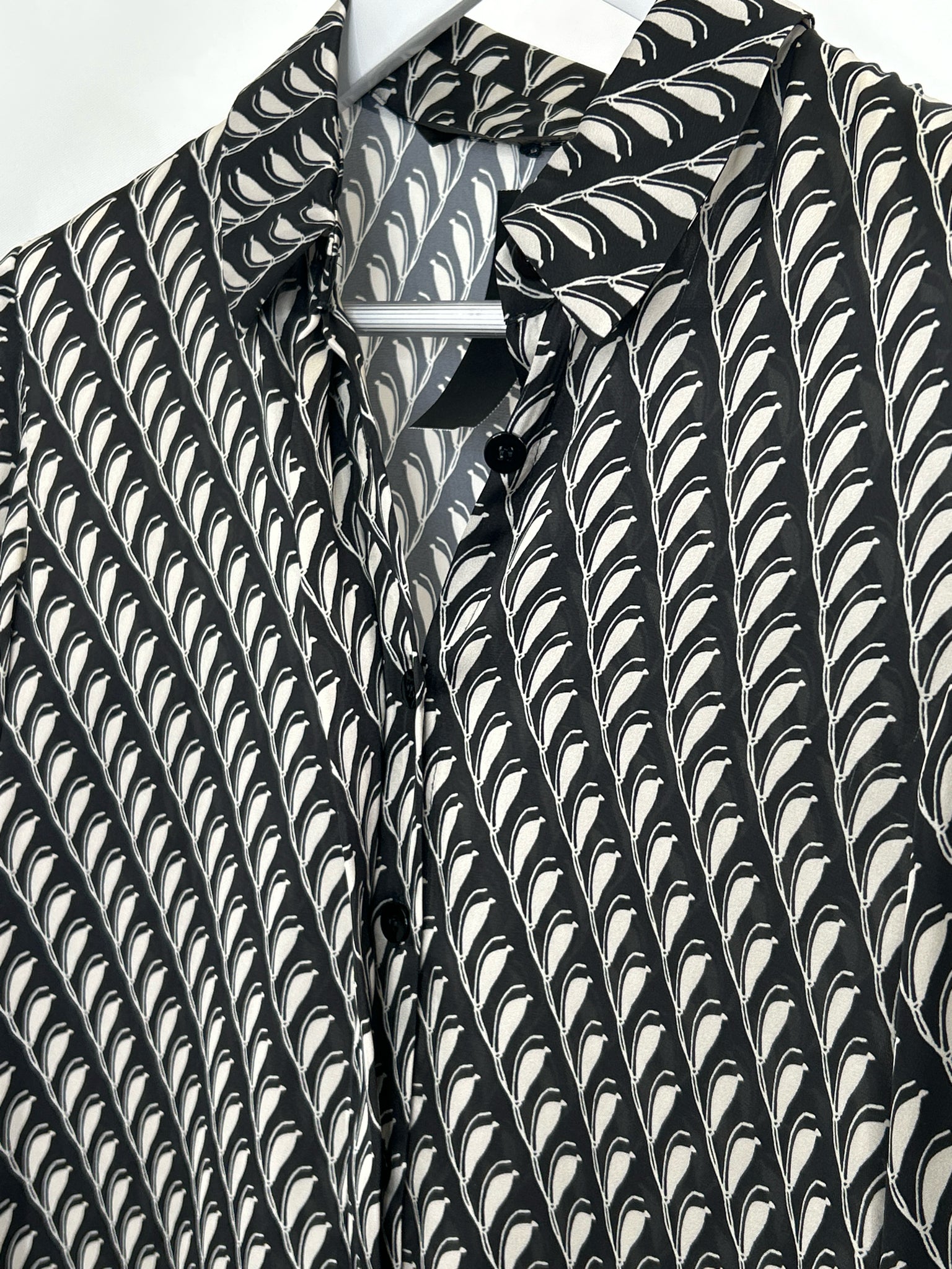 MARINA RINALDI Size 4 Black Print Women Dress