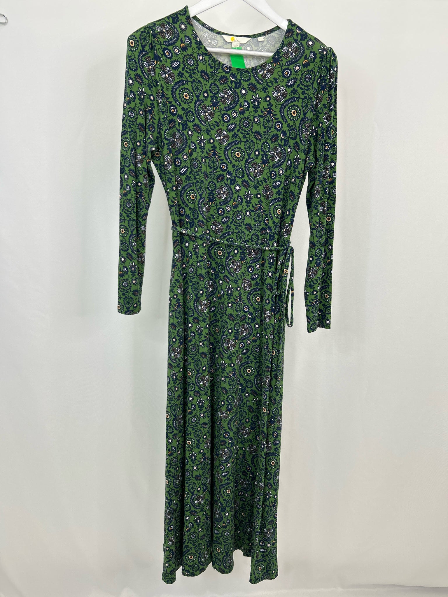 BODEN Size 10R Green Floral Women Dress