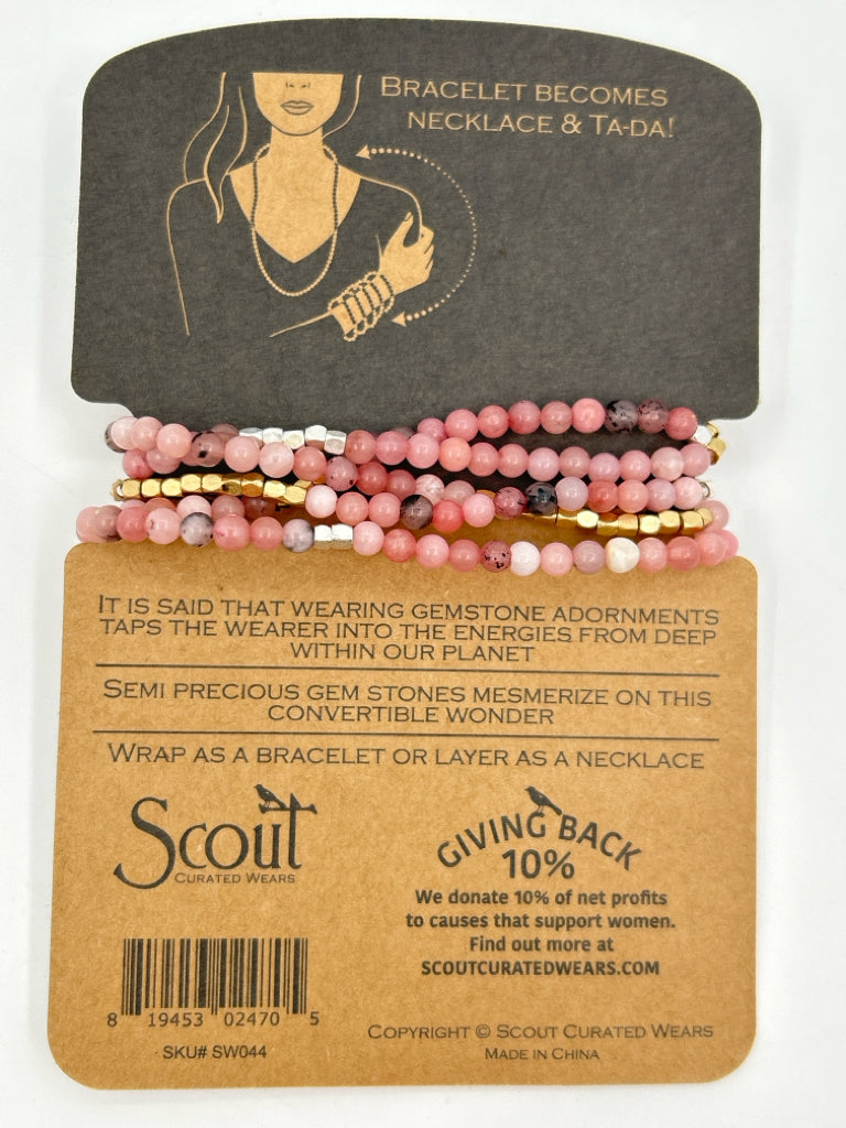 SCOUT CURATED WEARS Women Size One Size Pink and Black Bracelet Necklace