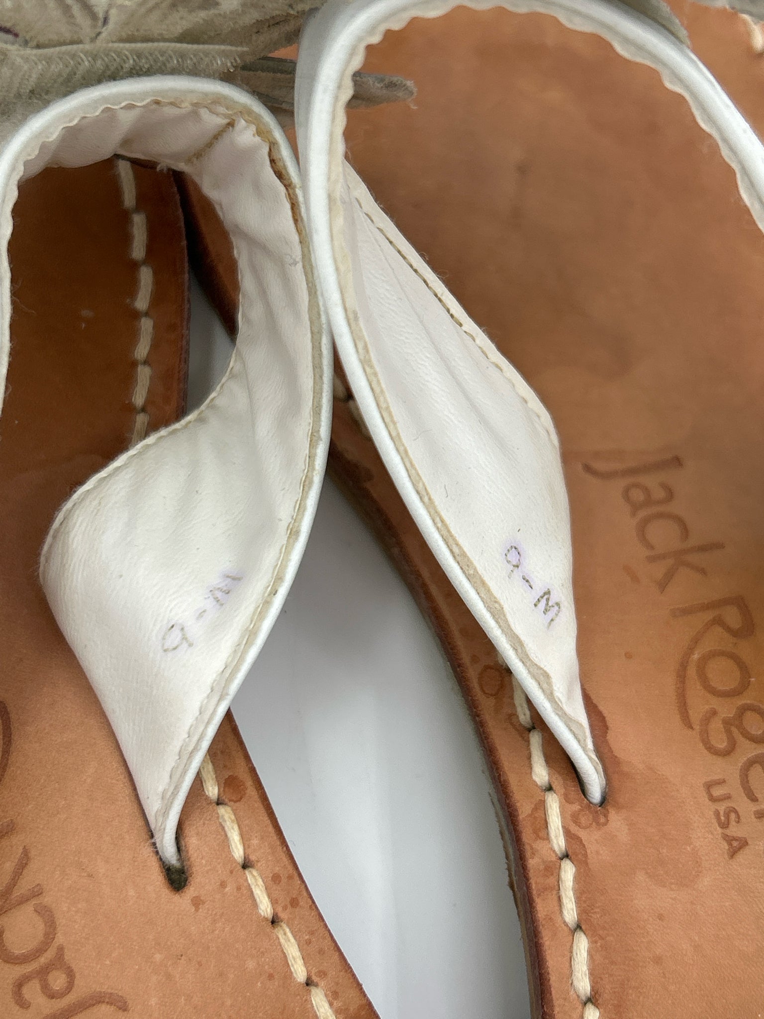 JACK ROGERS Size 9M White Women Sandal