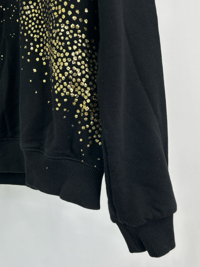 SAINT LAURENT Women Size M BLACK AND GOLD Sweater