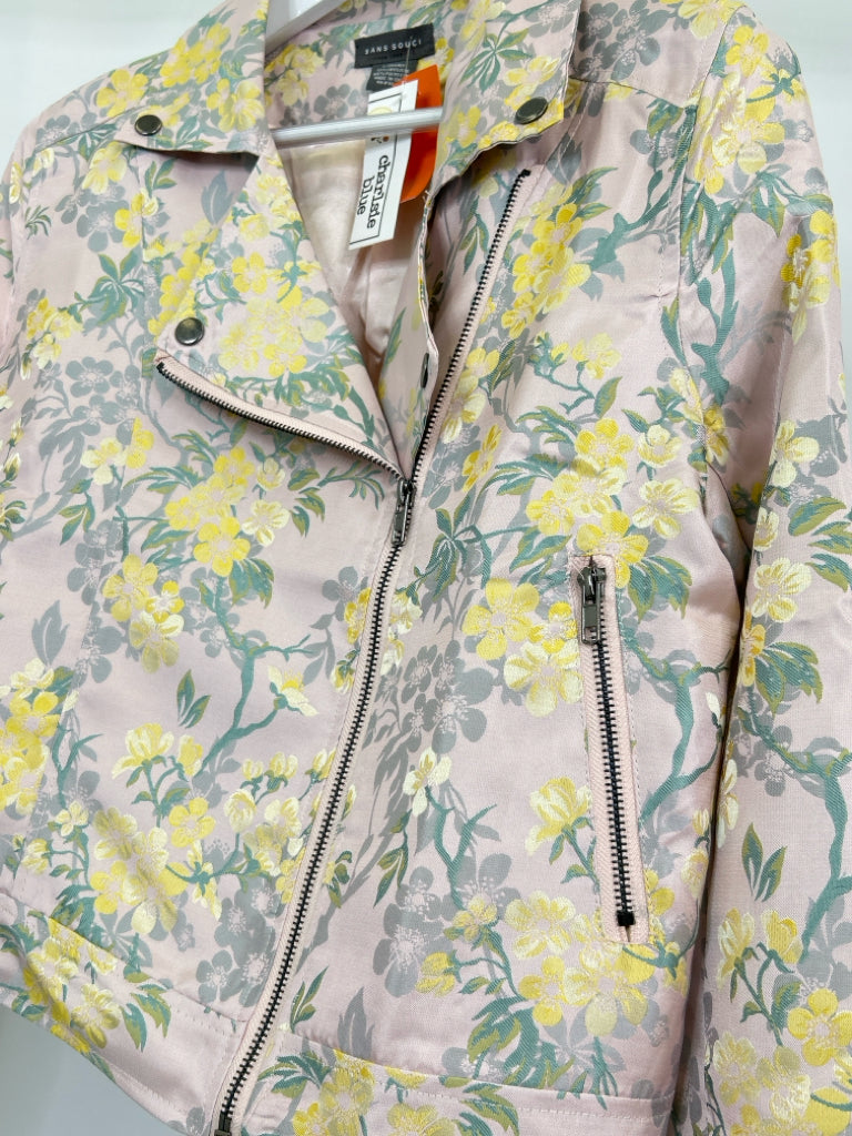 SANS SOUCI Size L Pink Floral Jacket NWT