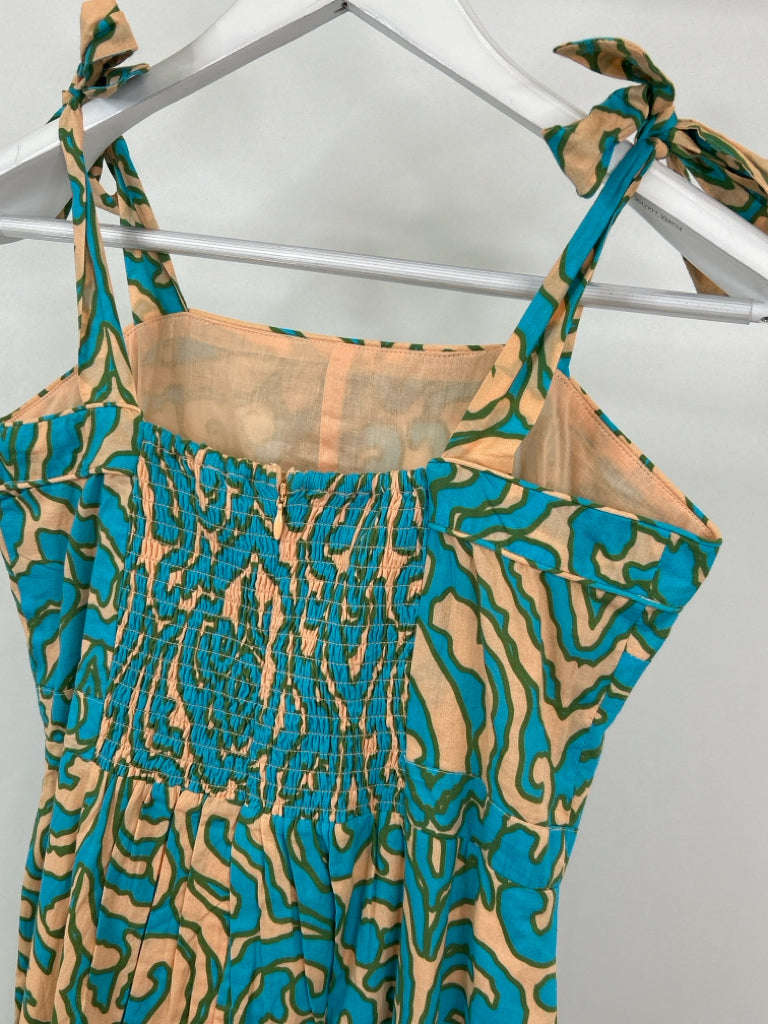 ANNA CATE Size XS TEAL AND BEIGE Dress