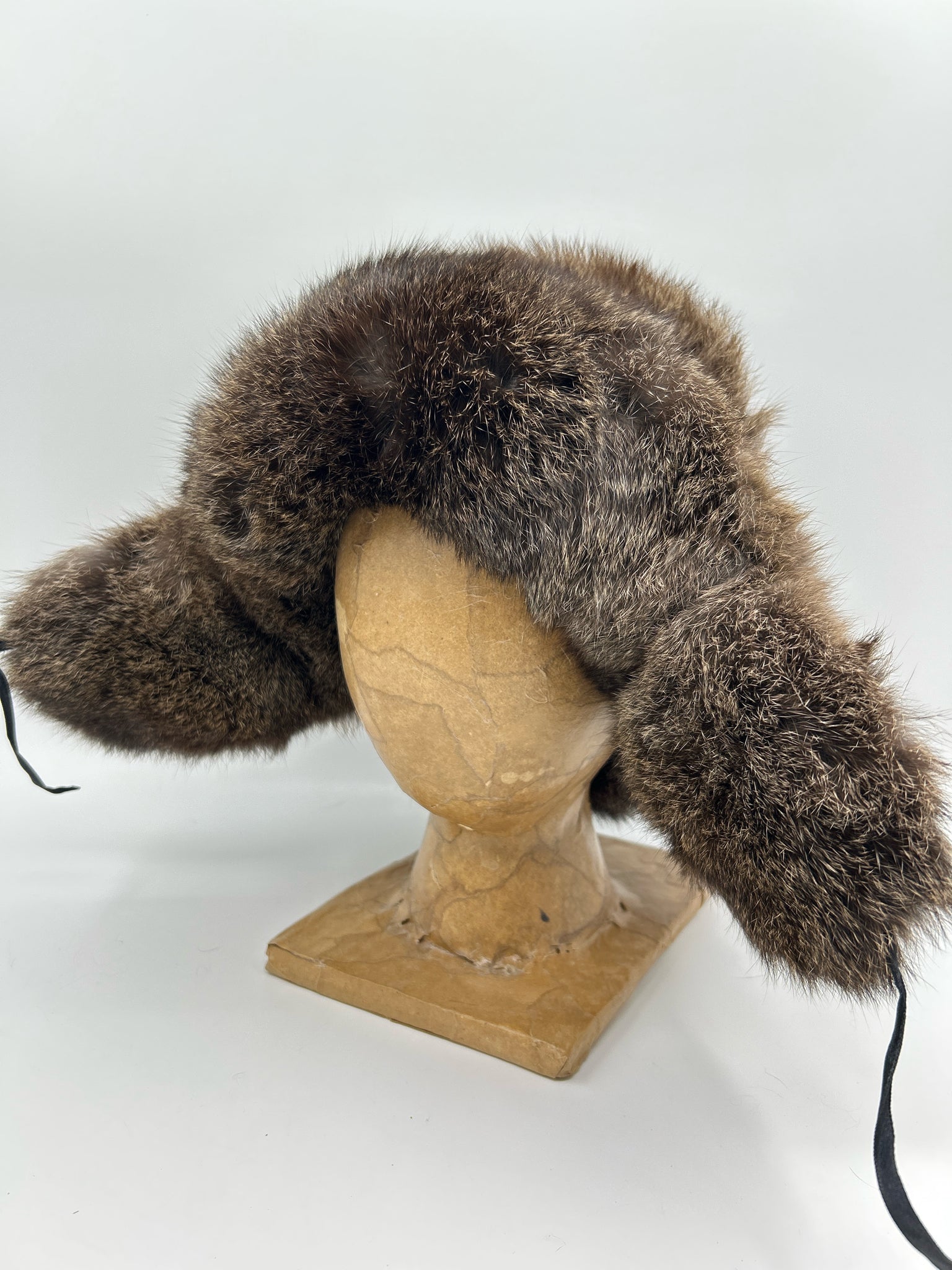 NO BRAND One Size Brown Women Fur Hat