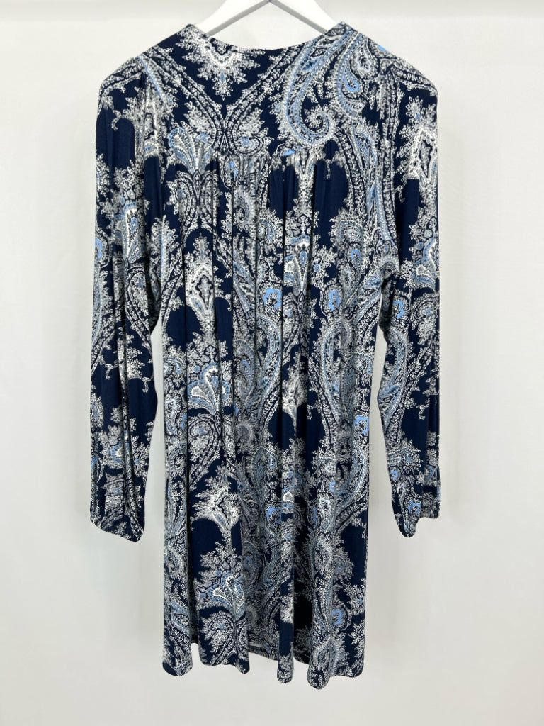 ETHYL Women Size S Blue Print Dress