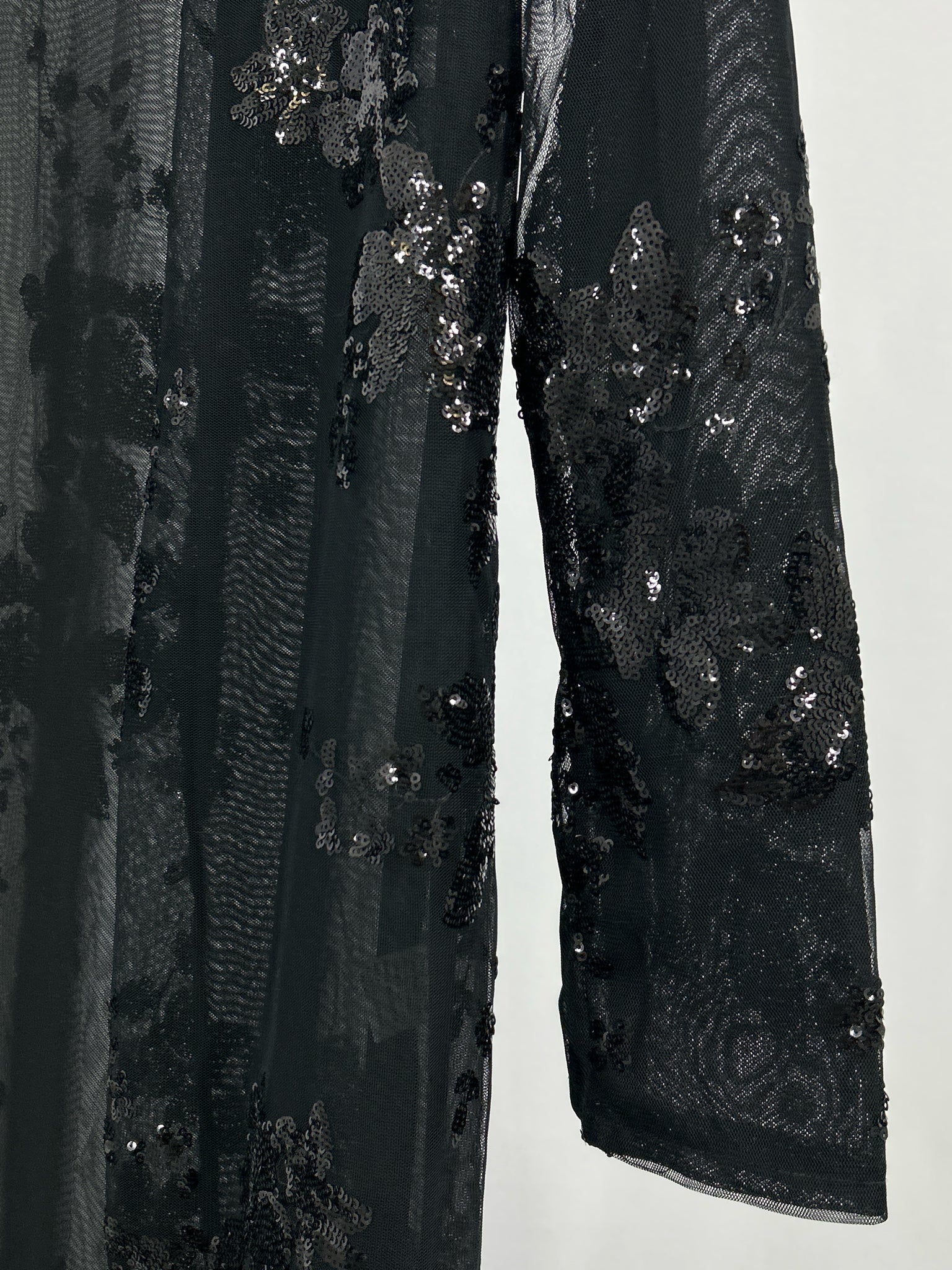 NO BRAND Size M Black Women Kimono Duster