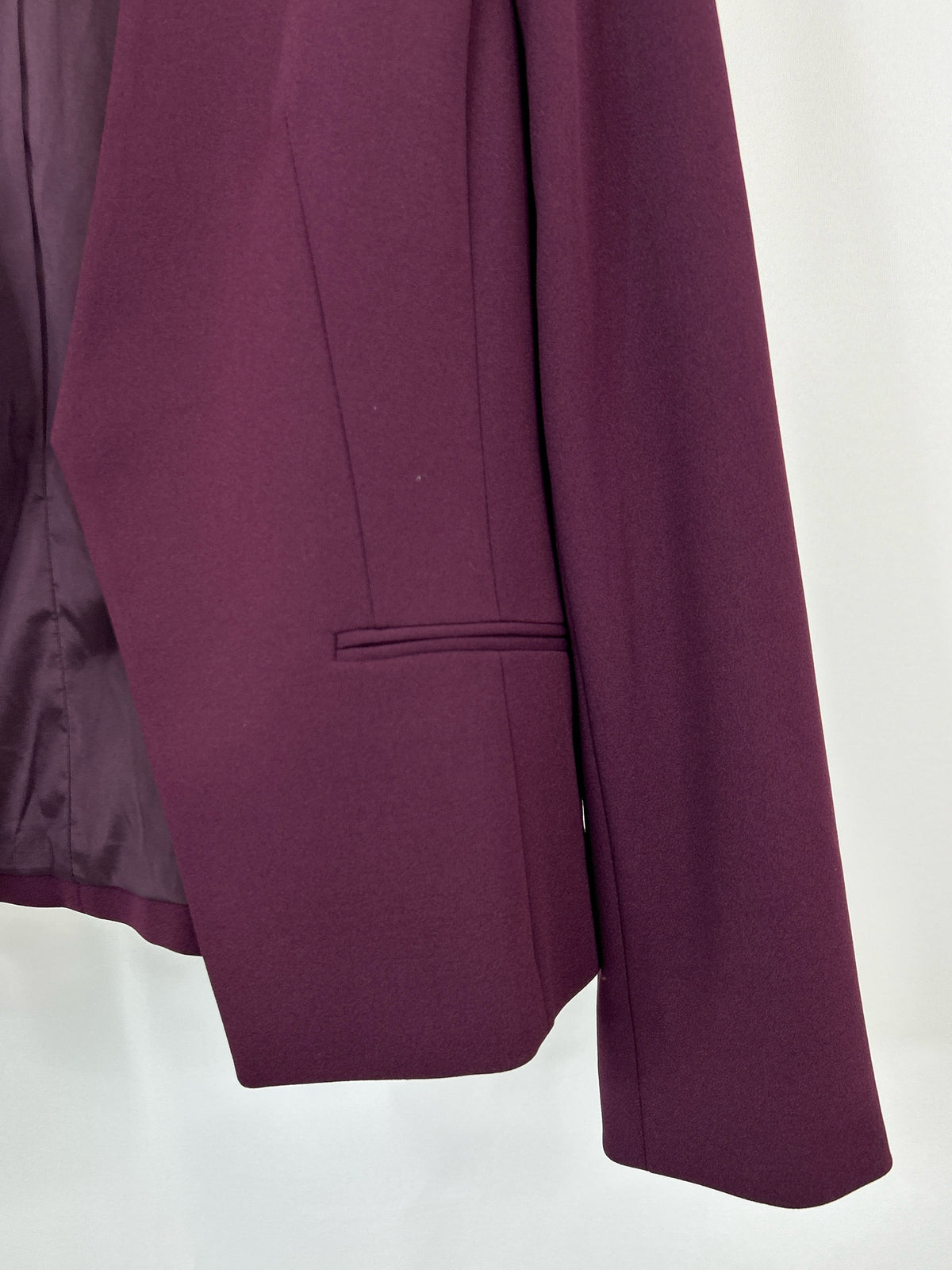 CALVIN KLEIN Size 14 Plum Women Blazer