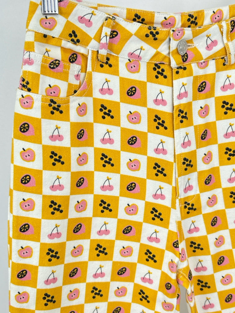 Peppermayo Size 4 Yellow and White Women's jeans