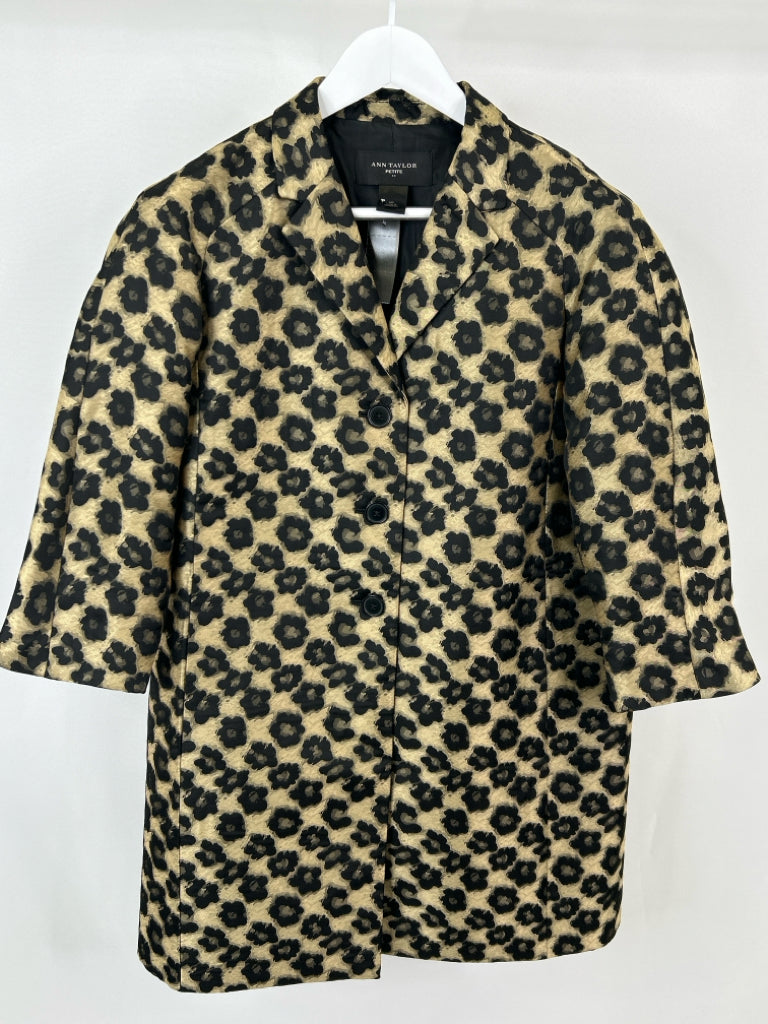 ANN TAYLOR Women Size MP GOLD AND BLACK Coat