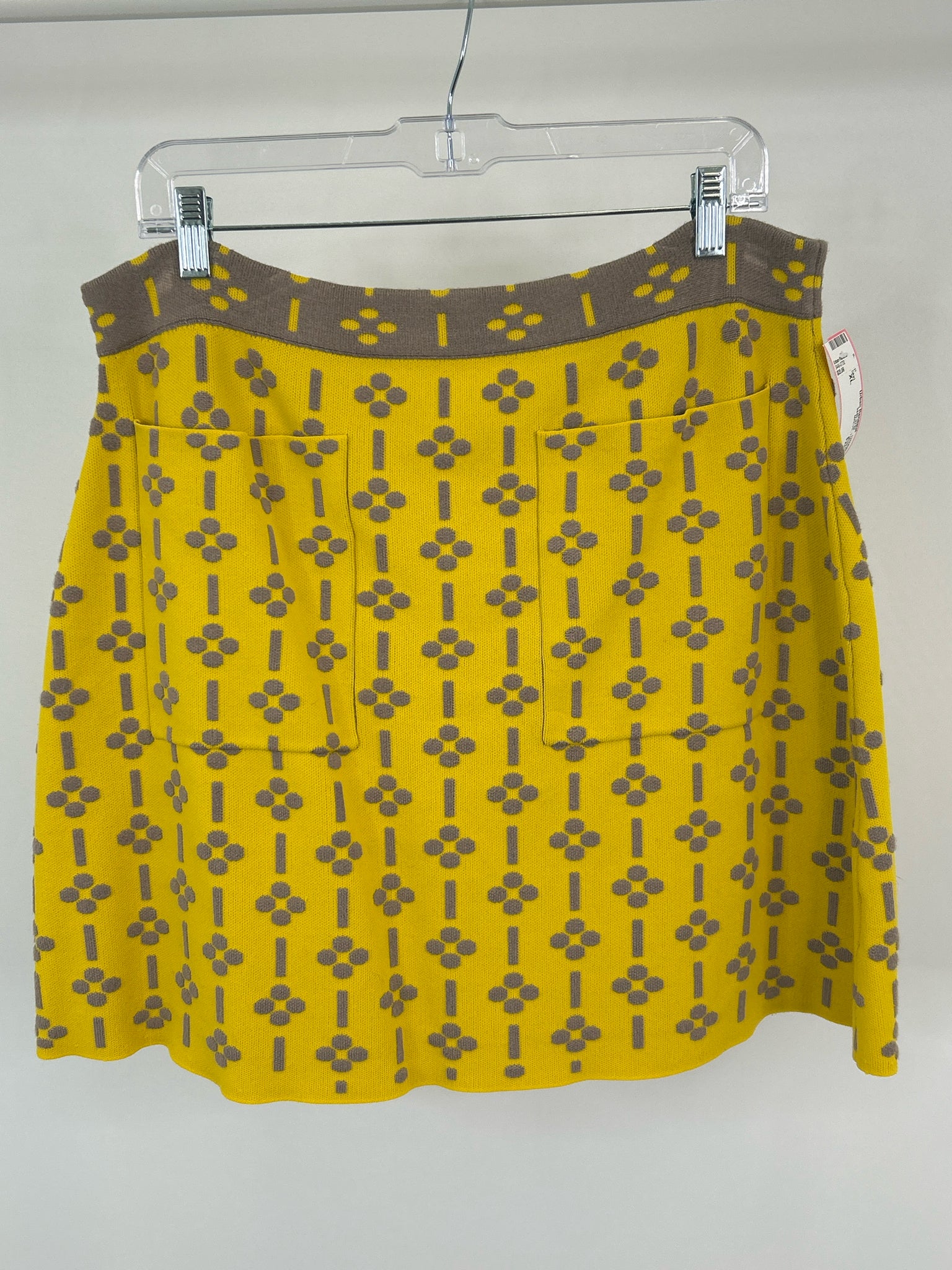 MAEVE Size XL Yellow Print Women Skirt