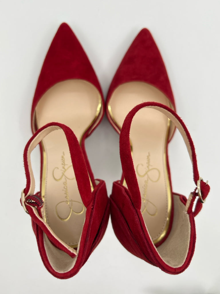 JESSICA SIMPSON Women Size 9M Red Pumps