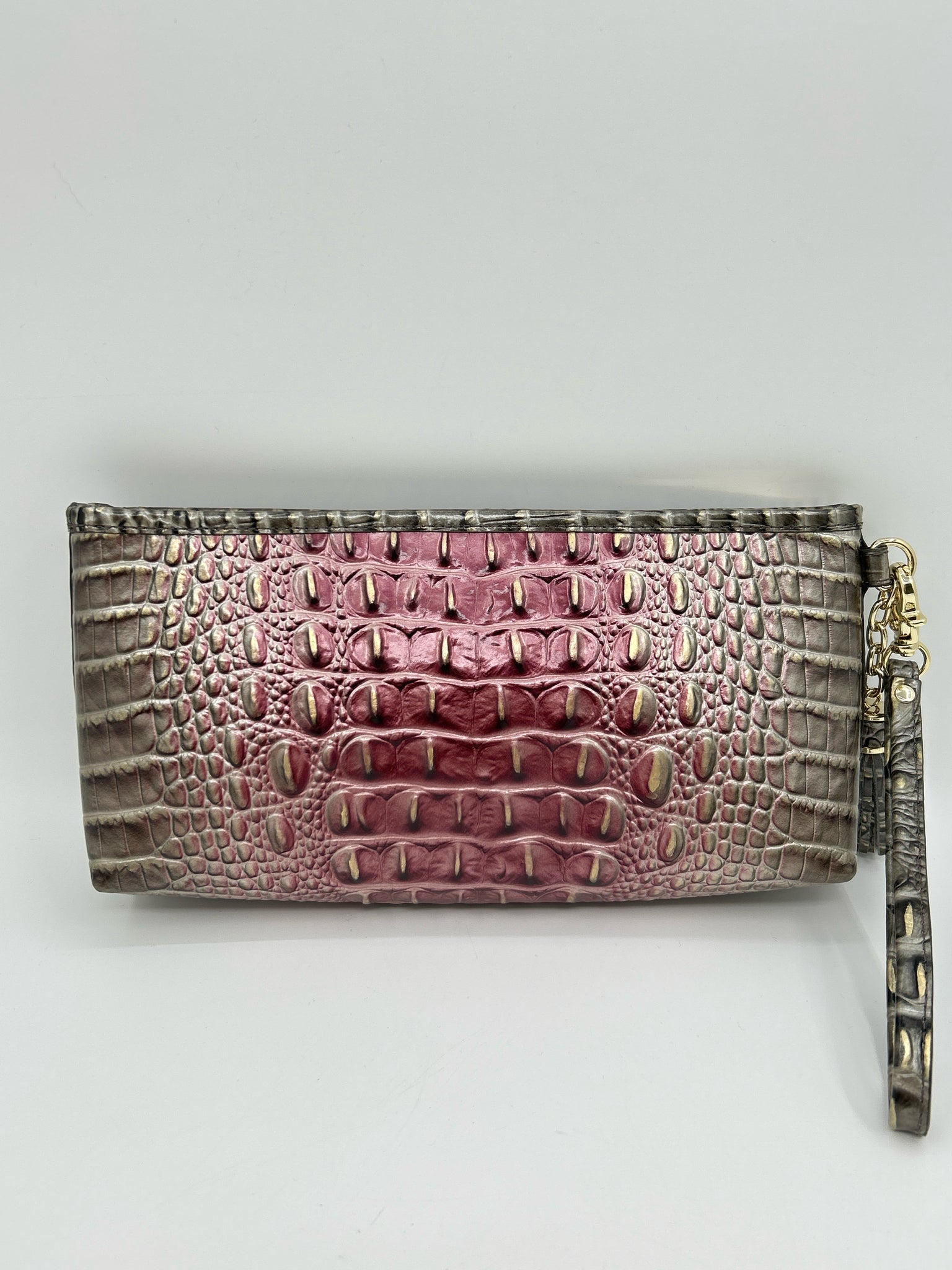 BRAHMIN GRAY AND PLUM Women Wristlet