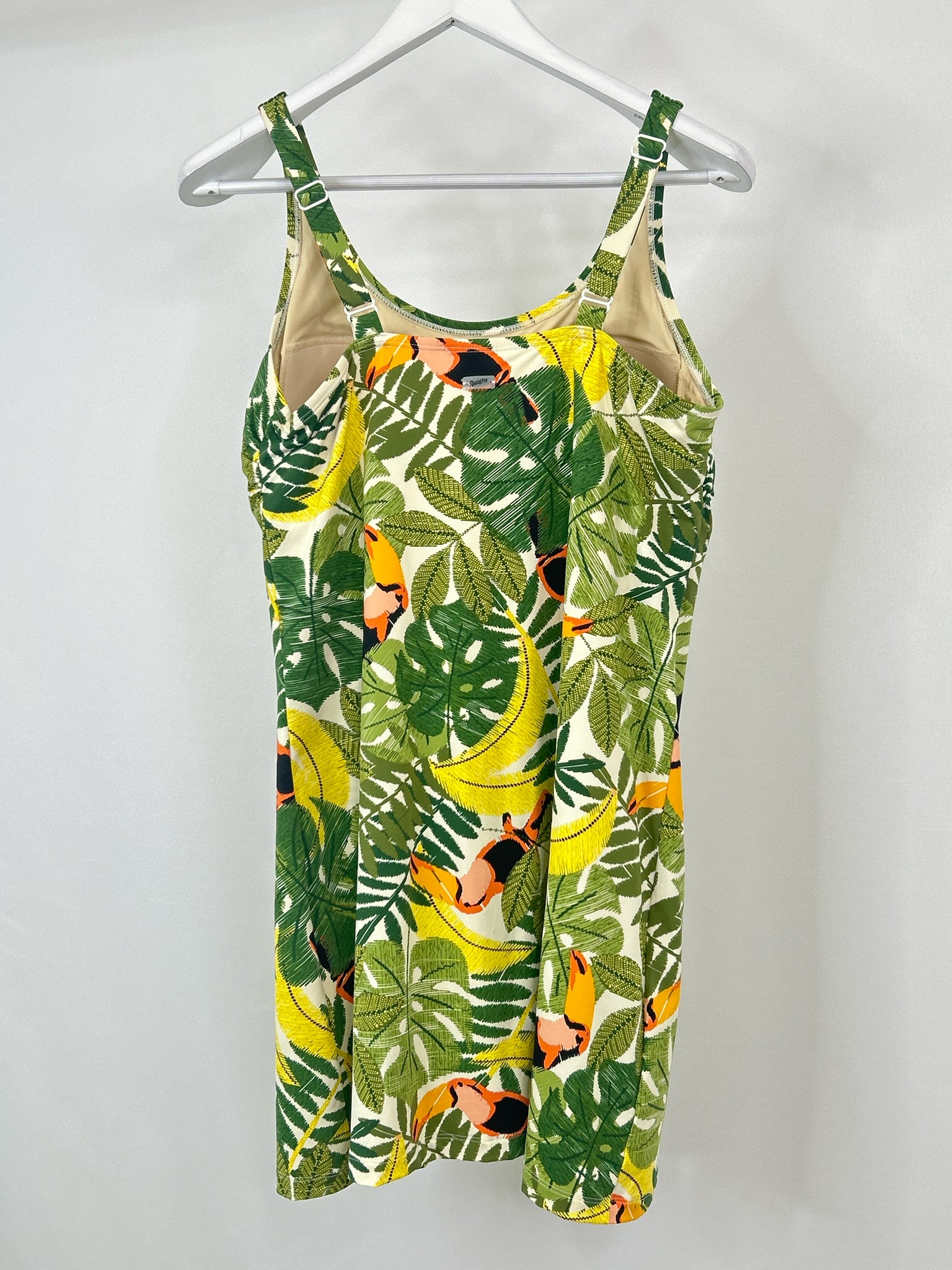 DULUTH TRADING COMPANY Size 14 Green Print Women Bathing Suit