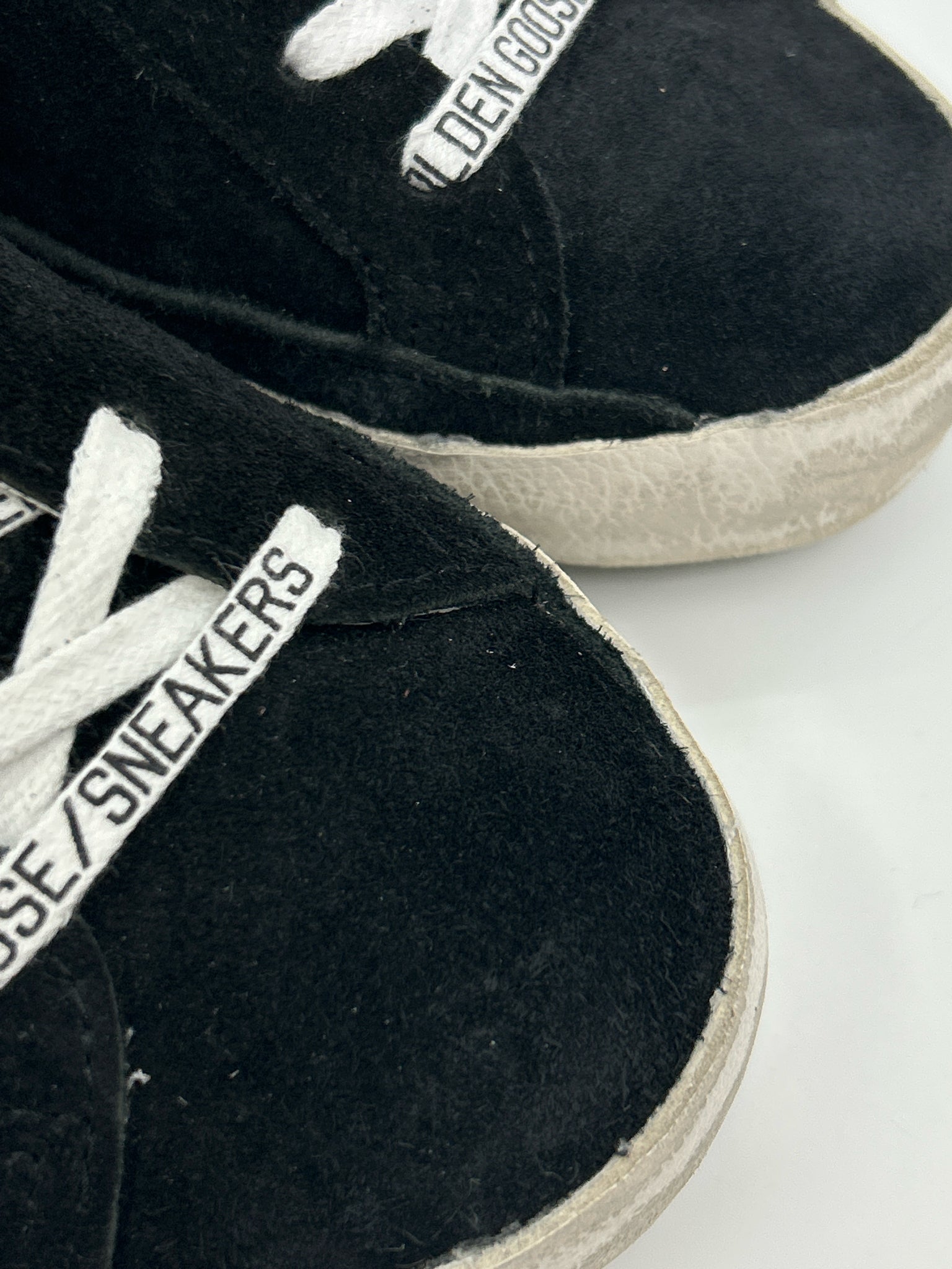 GOLDEN GOOSE Size 39/9 Black and White Women Sneakers