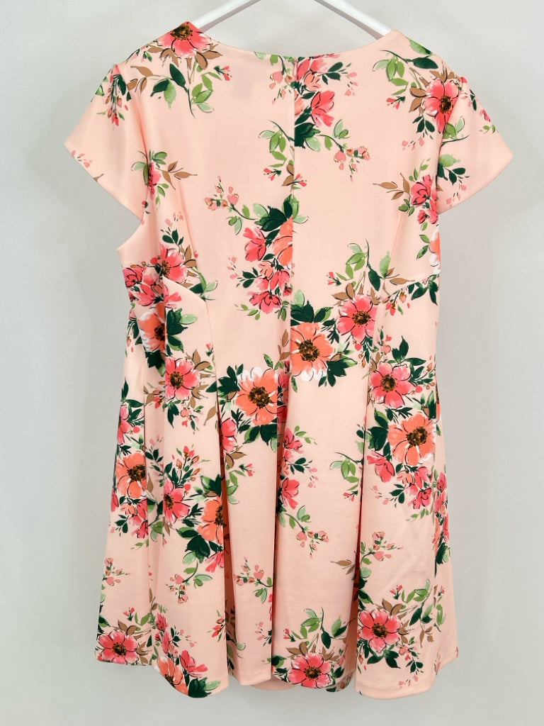 JESSICA HOWARD Size 22W Pink floral Women's Dress