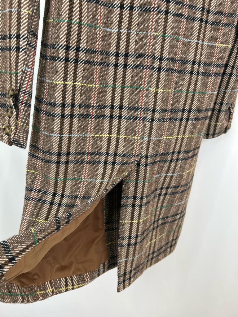 Moodie Women Size XS Brown Plaid Coat NWT