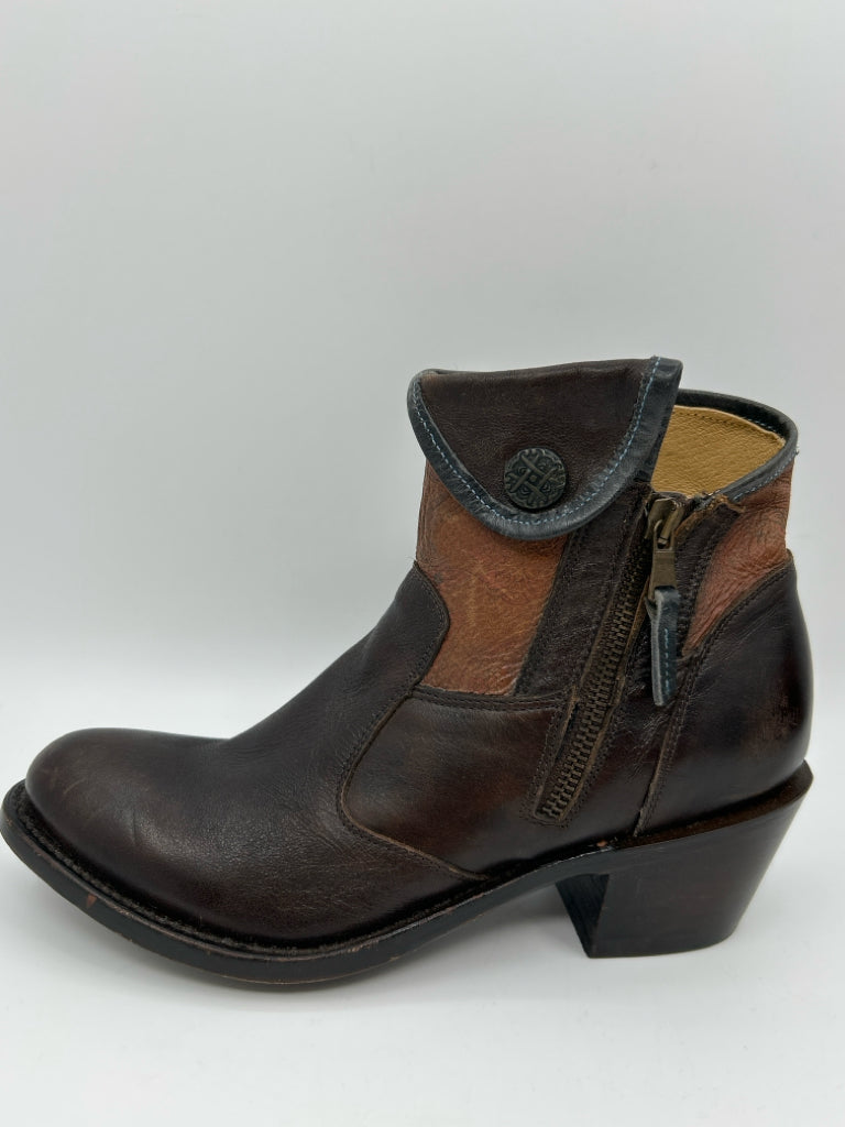 JB DILLON Women Size 7B DARK BROWN Booties