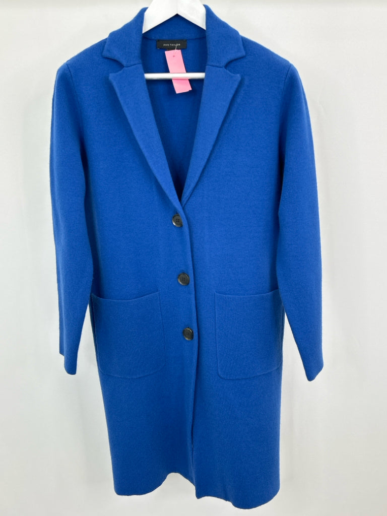 ANN TAYLOR Women Size S Royal Blue Coat