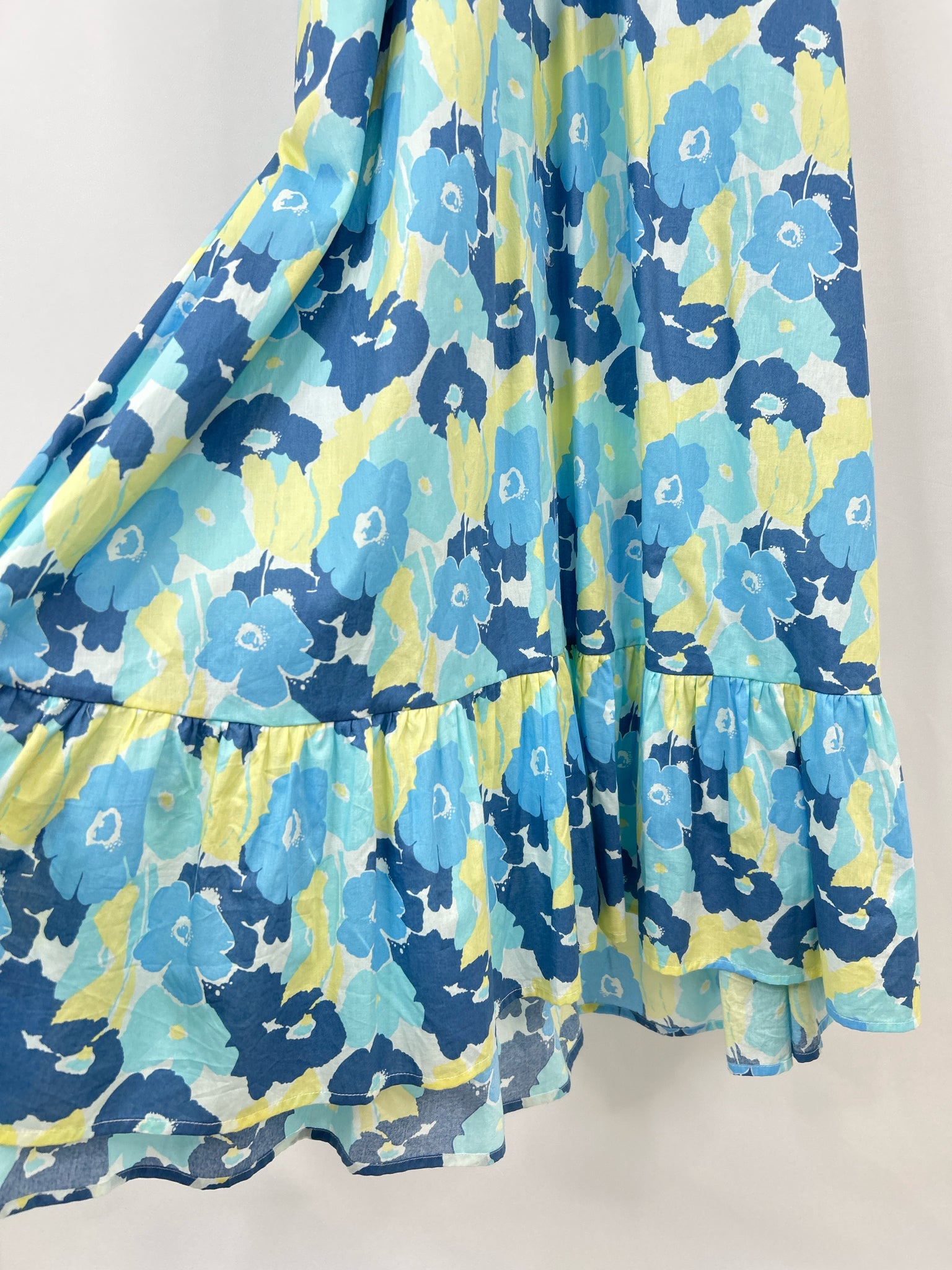 STITCHDROP Size XS BLUE AND YELLOW Women Dress