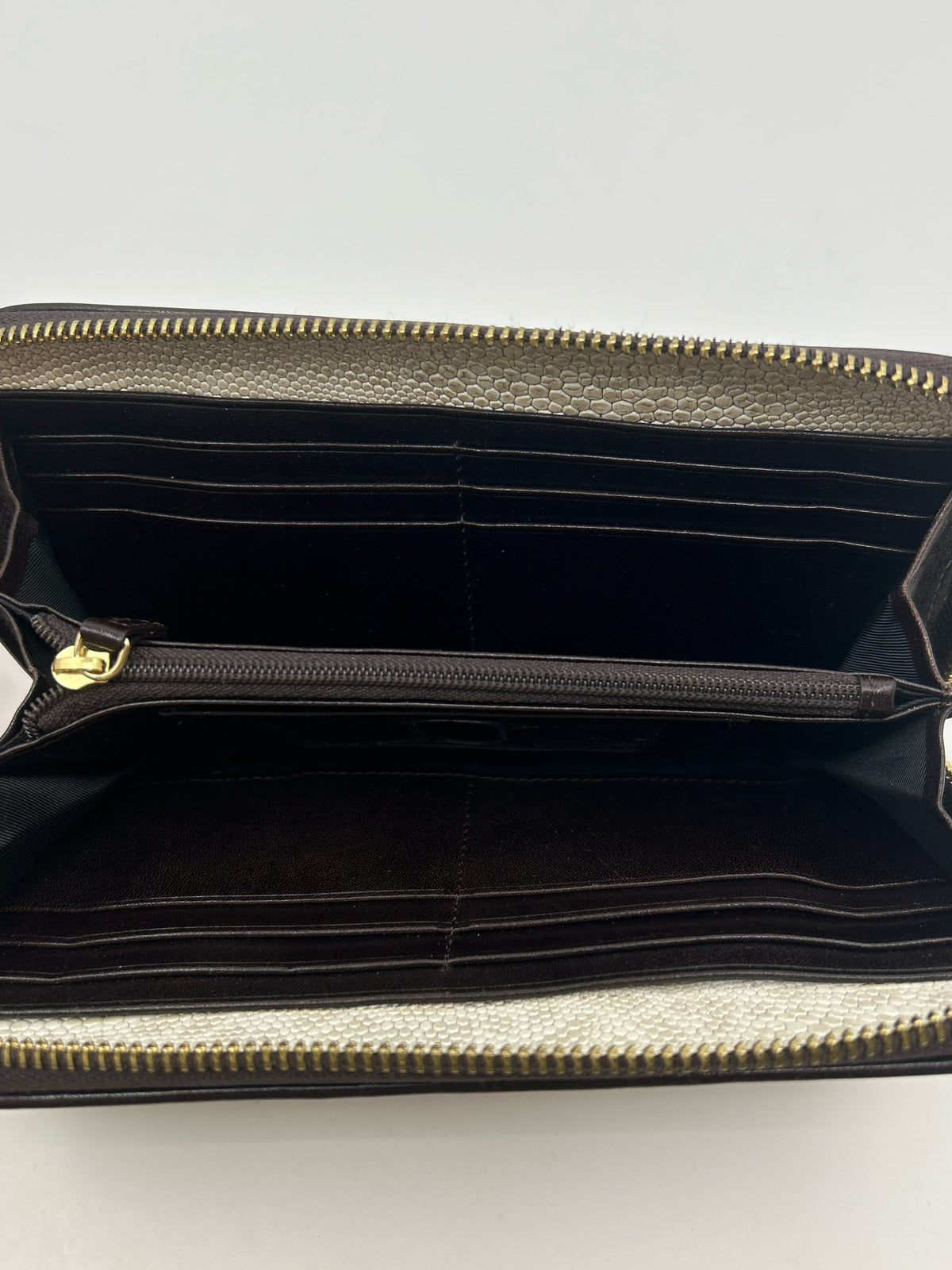 BRAHMIN Brown and White Women Wallet