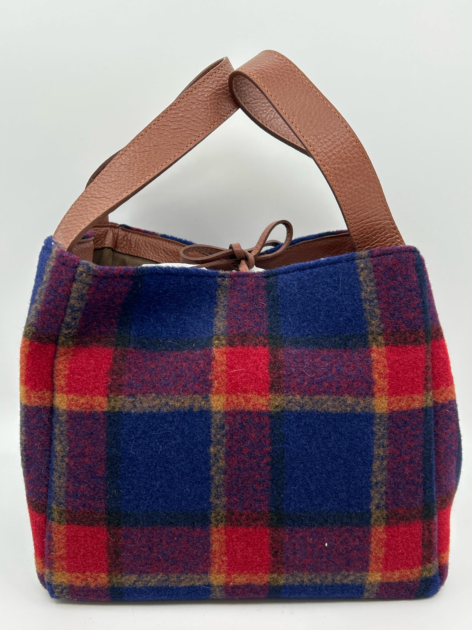 SUNDANCE Blue Plaid Women Tote