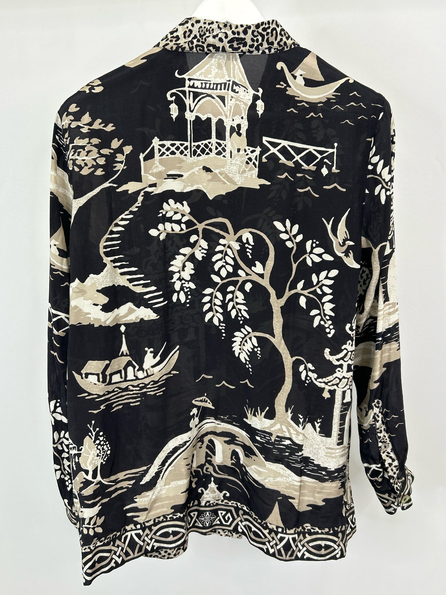 John Mark Size L Black Women Blouse NWT