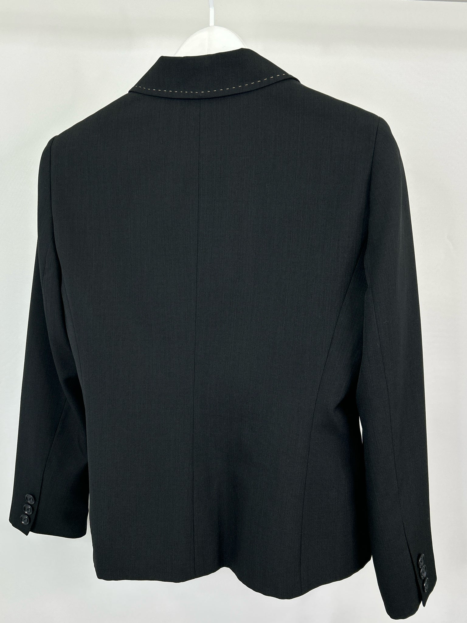 KASPER Size 10 Dark Grey Women 2-Piece w/Pants