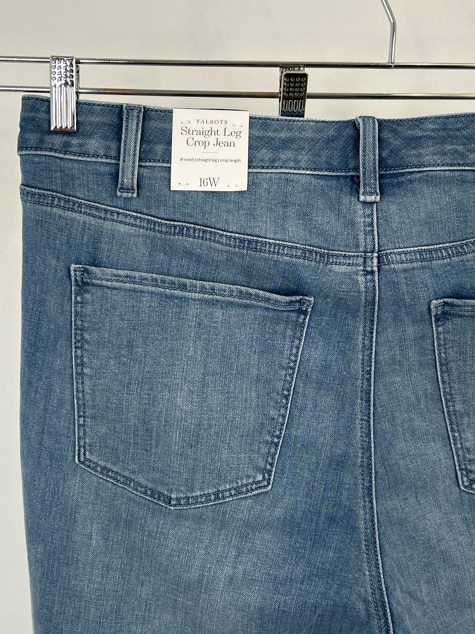 TALBOTS Size 16W Blue Denim Jeans NWT