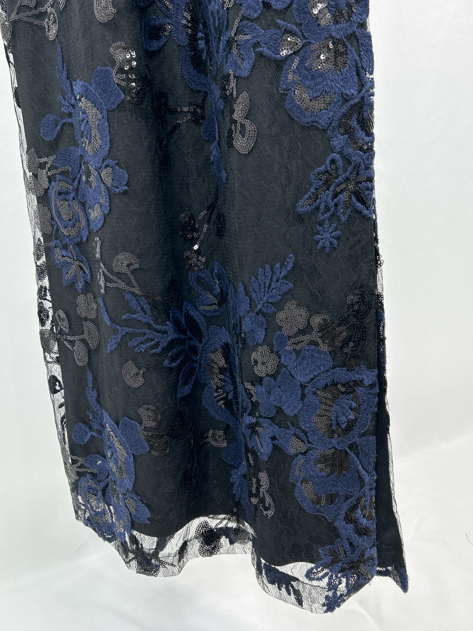 KARL LAGERFELD Size 4 BLACK AND NAVY Women's Dress