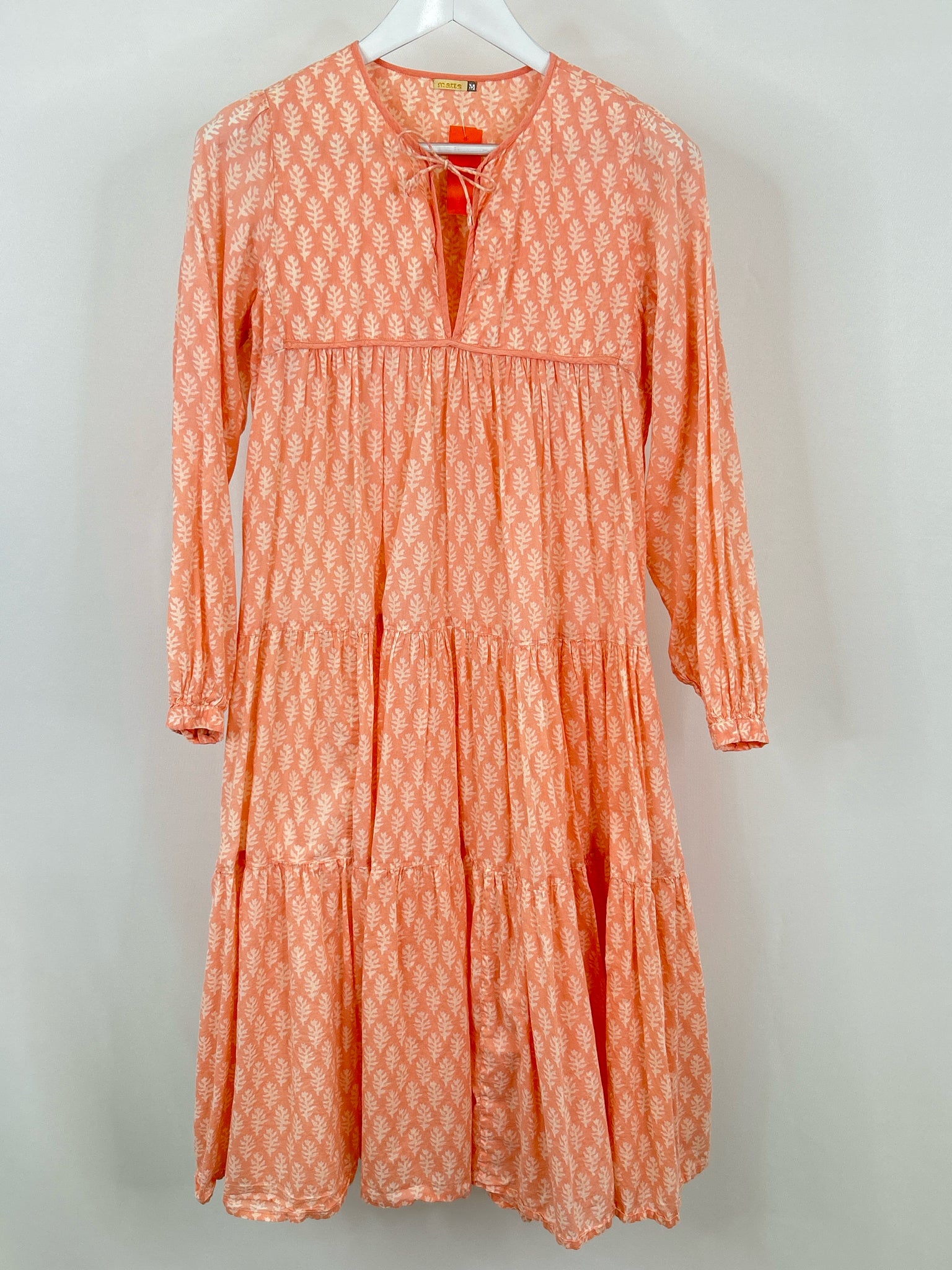Matta Size M Coral Print Women Dress