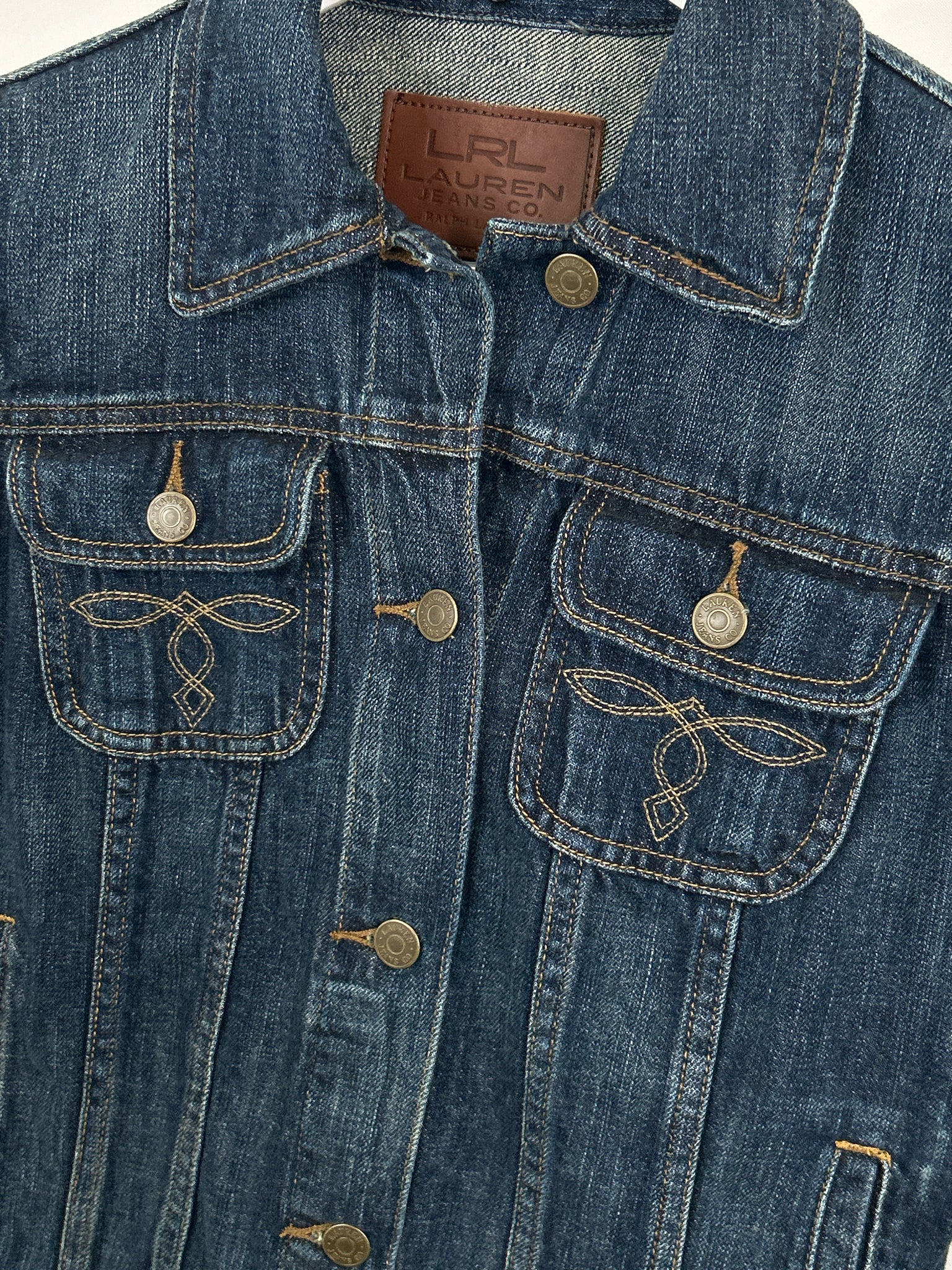 LAUREN JEANS CO Size S BLUE DENIM Women Jacket