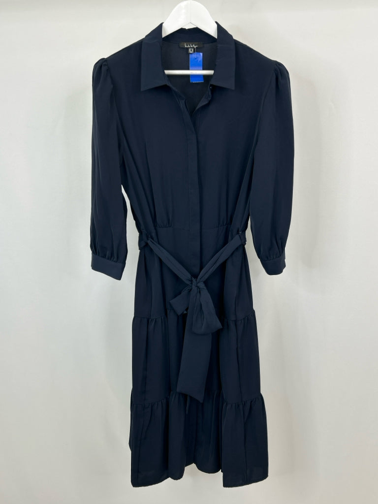 NICOLE MILLER Size 16 Navy Women's Dress