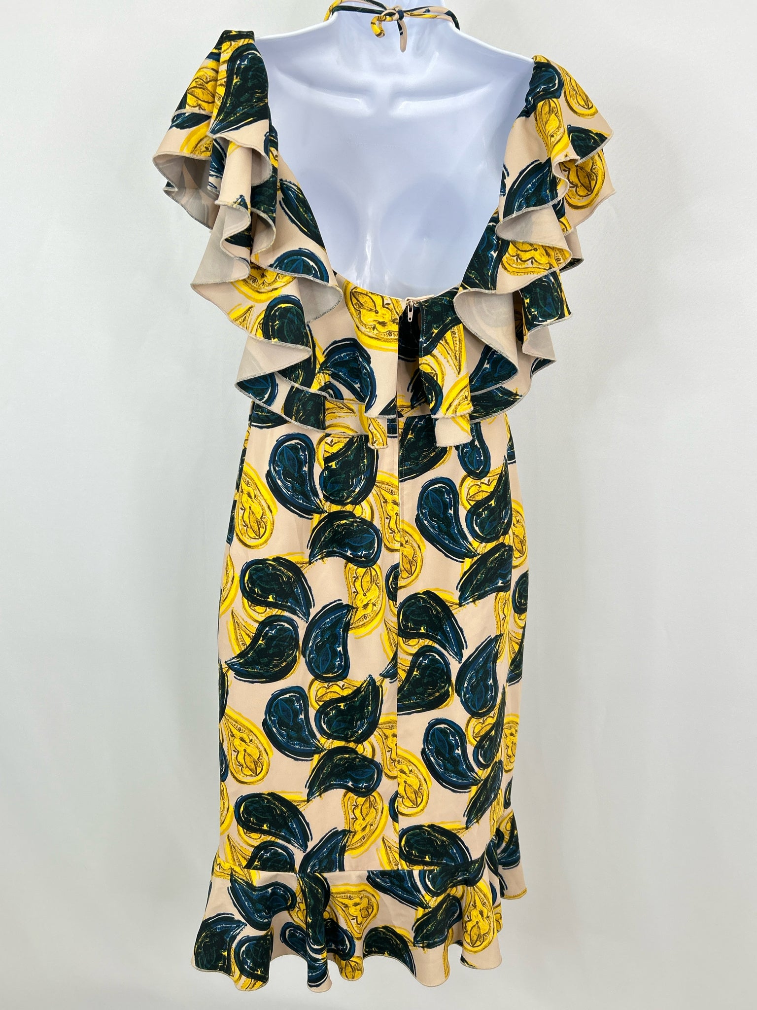 C/MEO COLLECTIVE Size M blue & yellow Women Dress