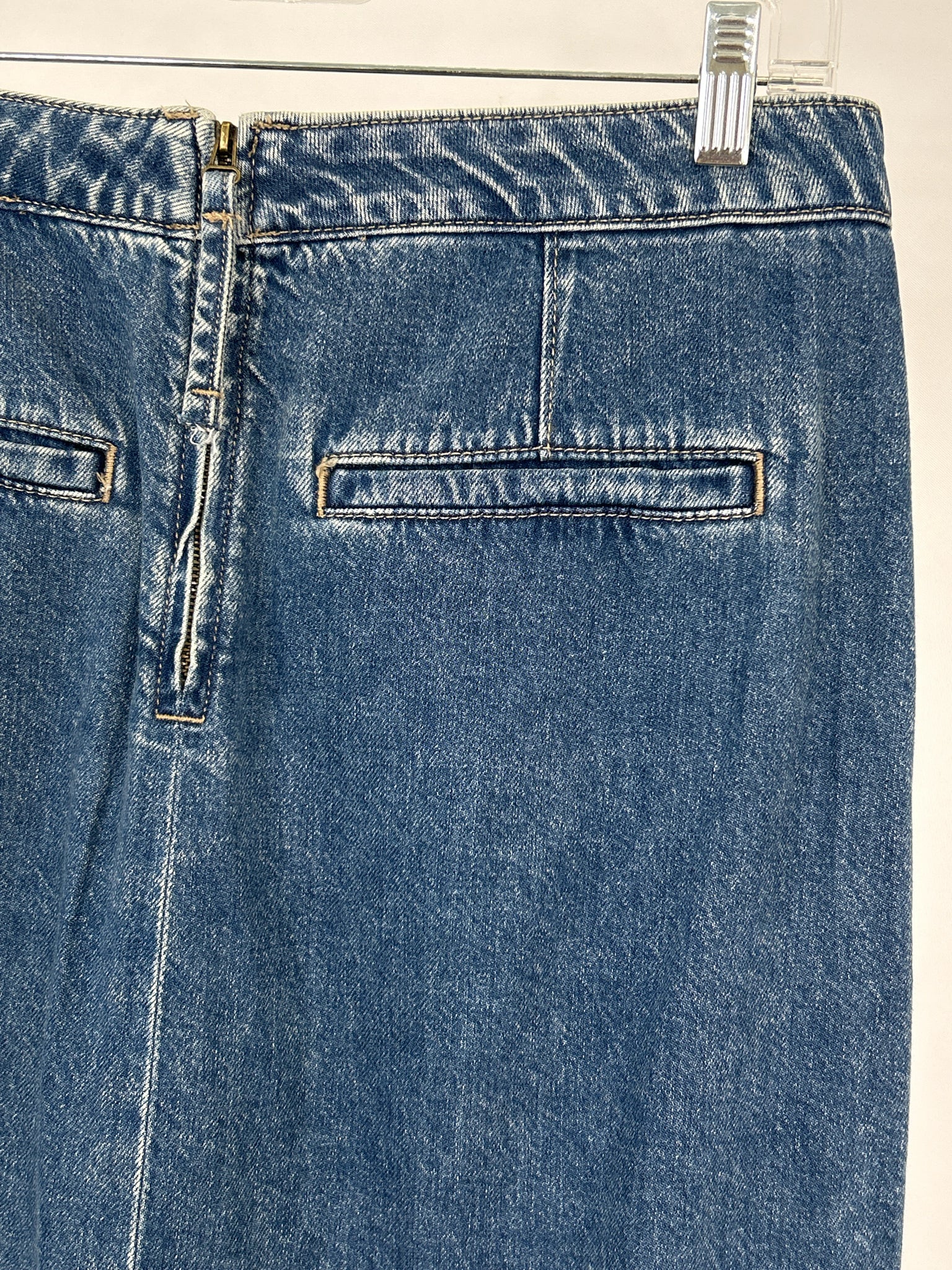 LOFT Size 6 BLUE DENIM Women Skirt