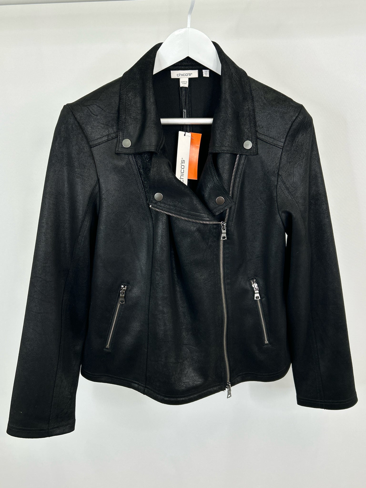 CHICO'S Size 10 Black Women Jacket NWT