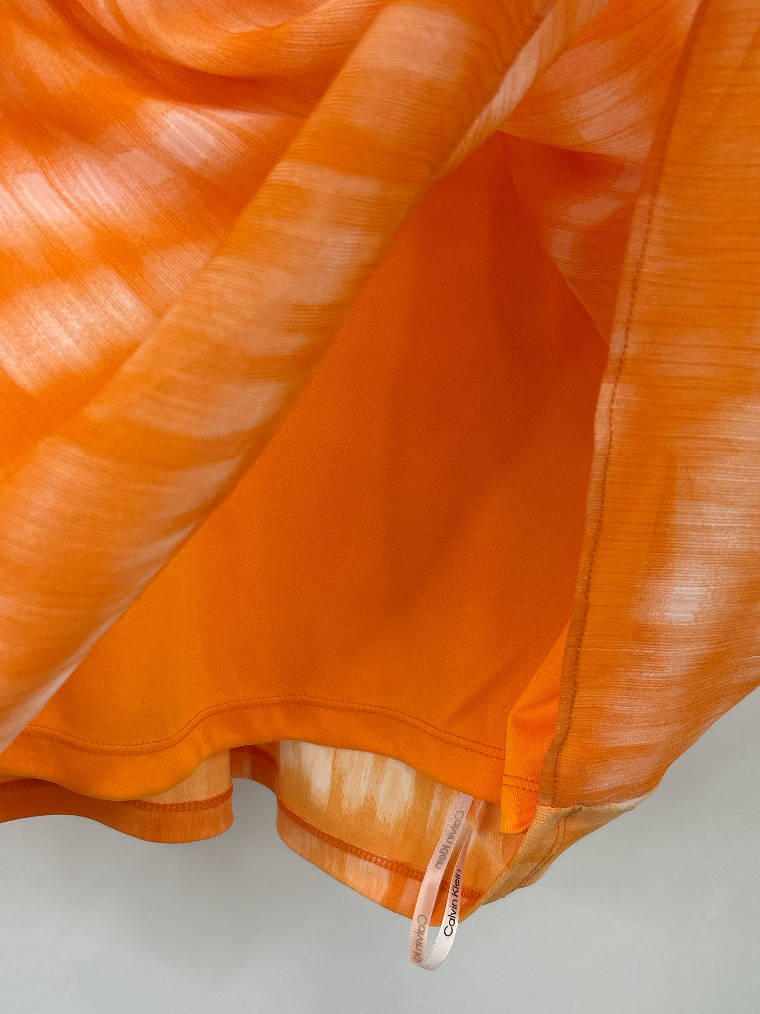 CALVIN KLEIN Size 3X Orange Print Women Top NWT
