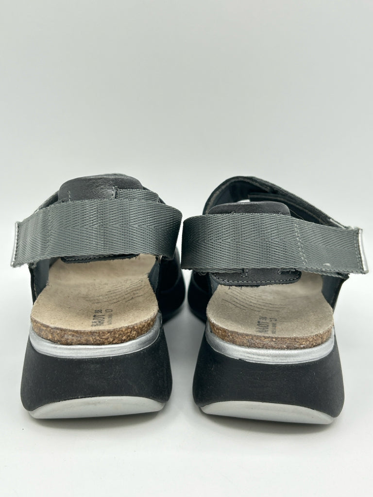 NAOT Size 7 Black and Silver Women's Sandal