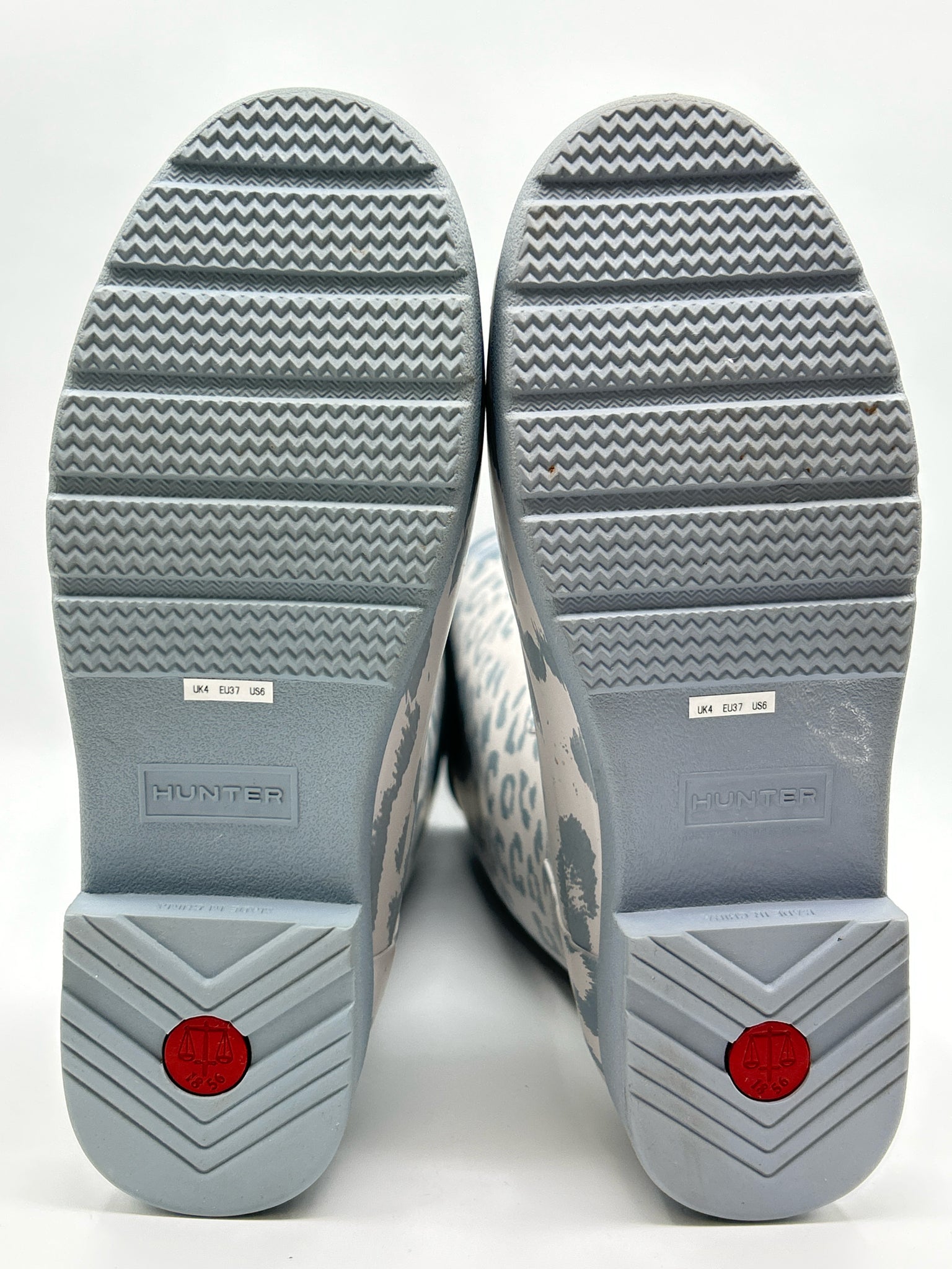 HUNTER Size 6 Grey Women Rainboots