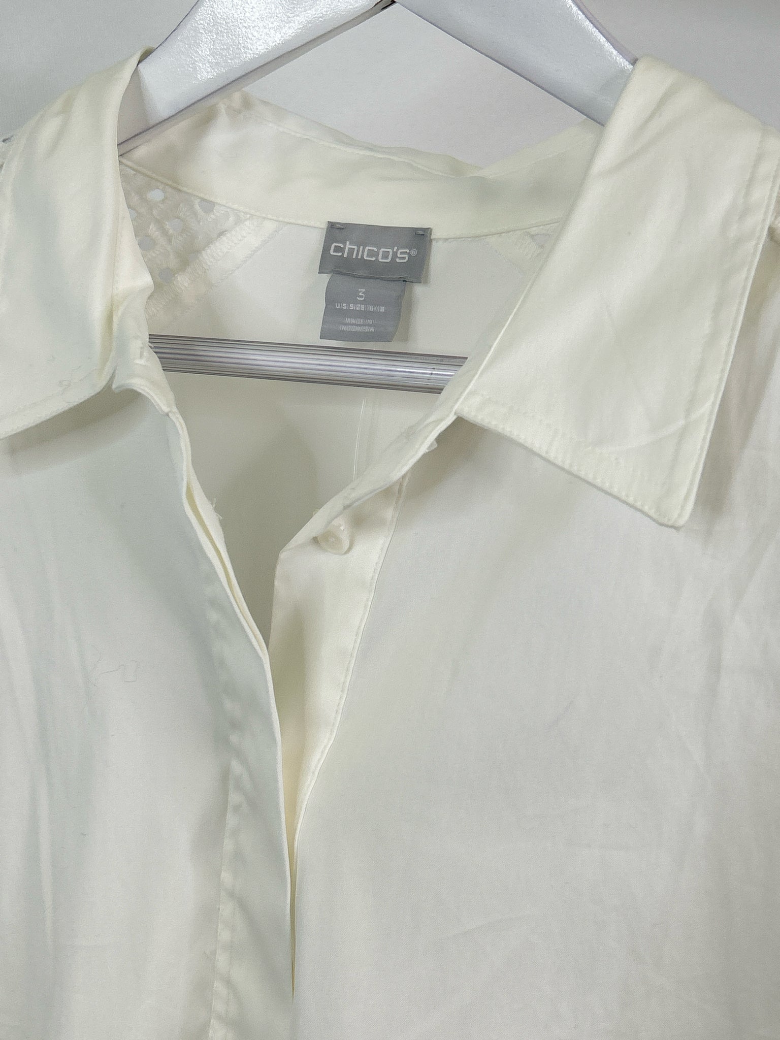 CHICO'S Size 16/18 White Women 2-Piece w/dress