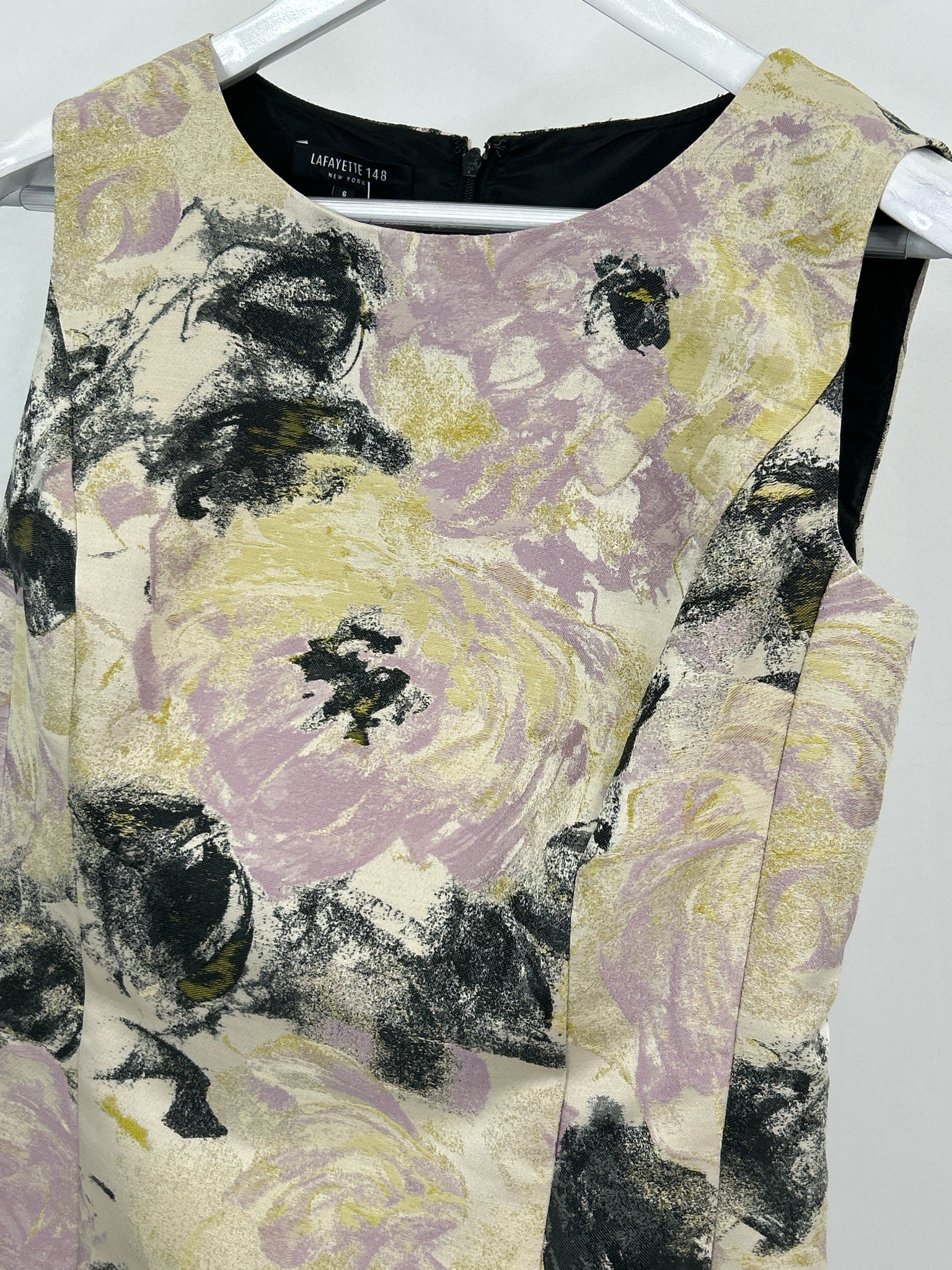 LAFAYETTE 148 Size 6 CREAM AND BLACK Women Dress