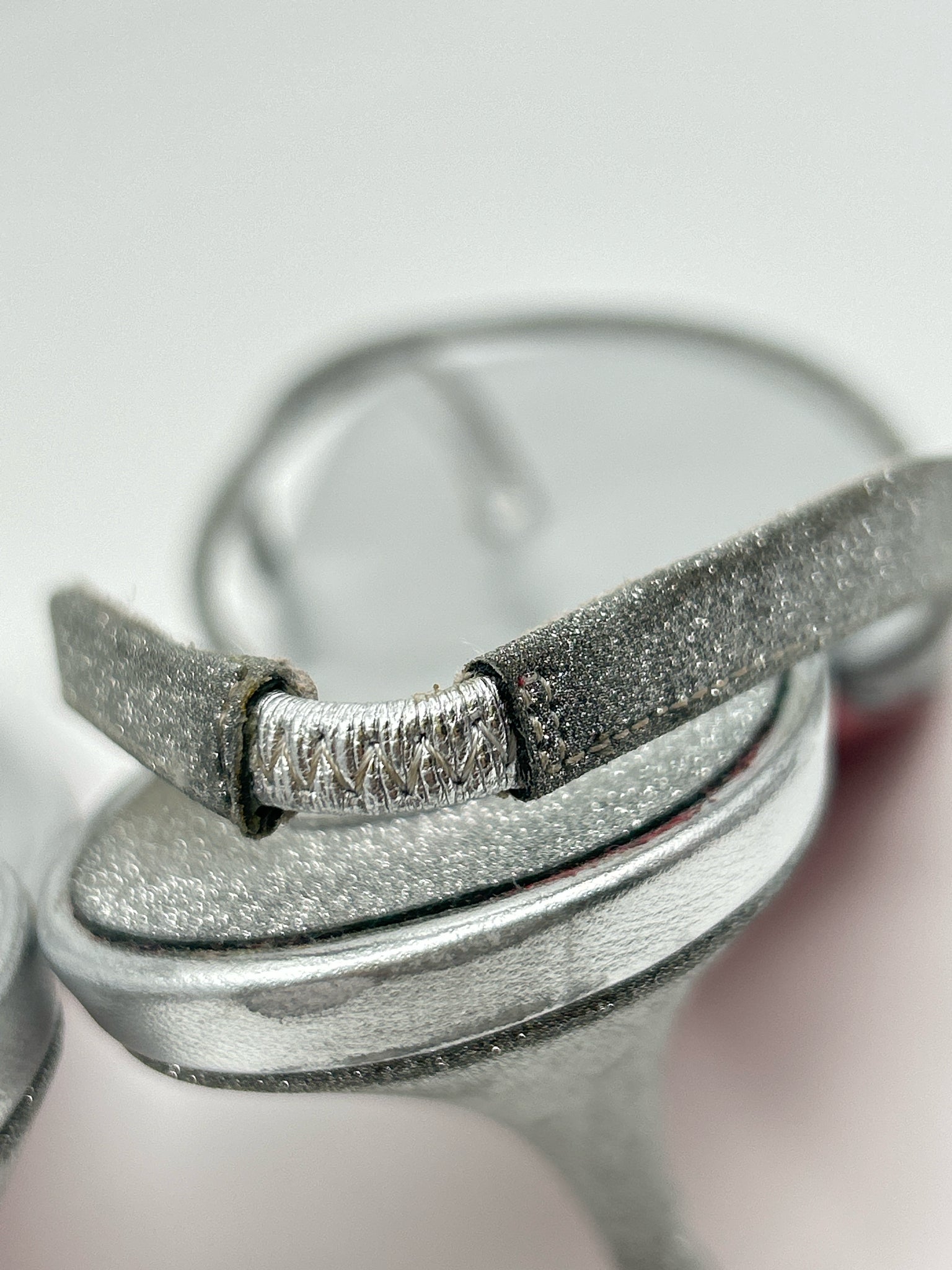 CHRISTIAN LOUBOUTIN Size 38 Silver Women Sandal