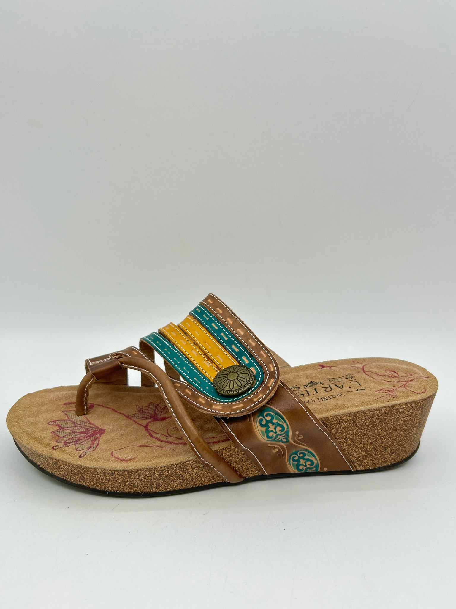 L'ARTISTE Size 40/9.5 Multi-Color Women Sandal