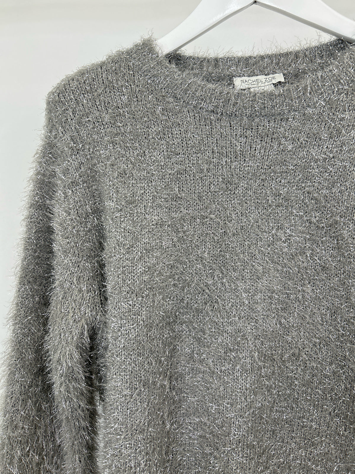 RACHEL ZOE Size M GRAY AND SILVER Women Sweater