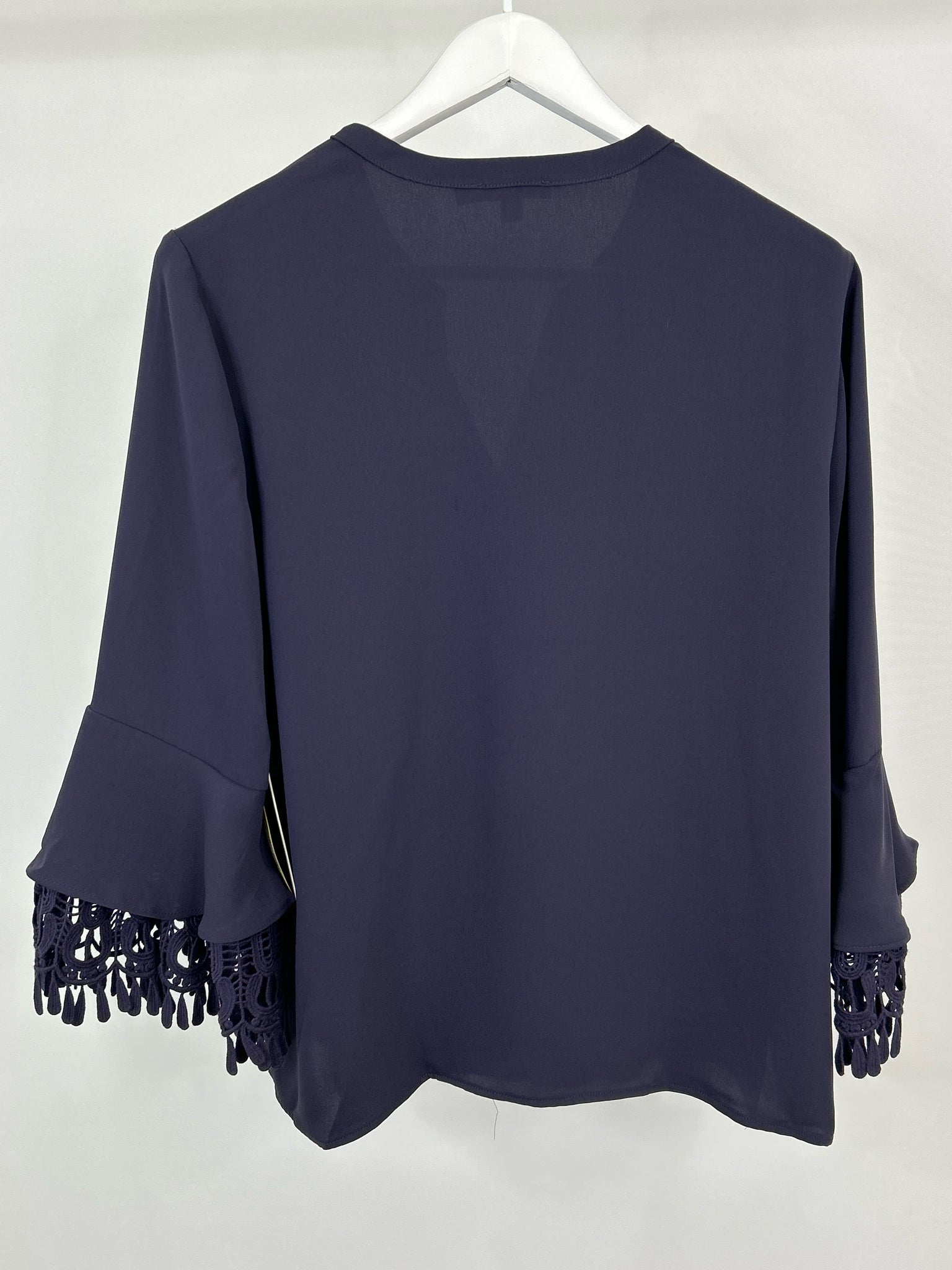 CHICO'S Size 12 Blue Women Blouse