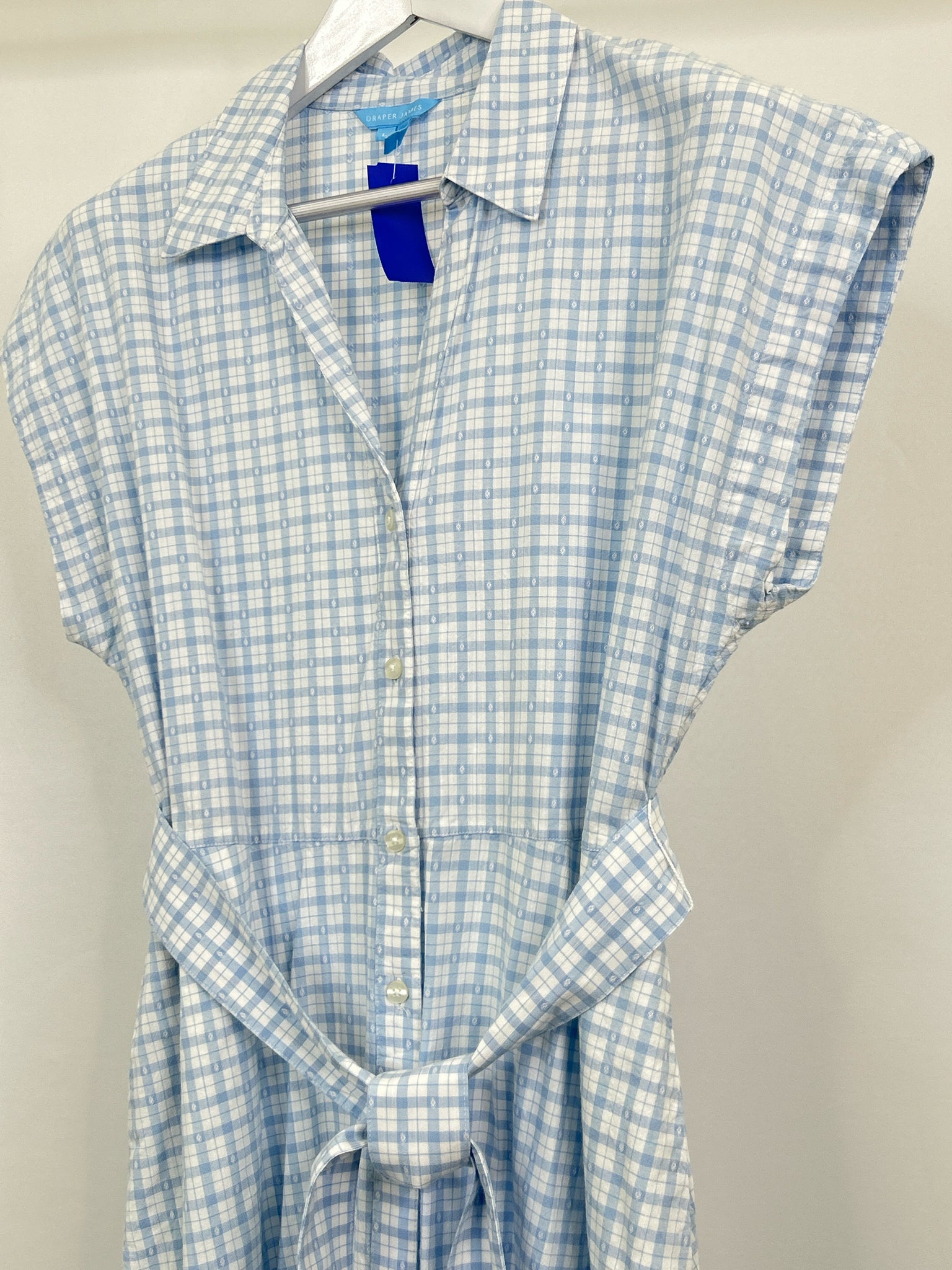 DRAPER JAMES Size L BLUE & WHITE Women Dress